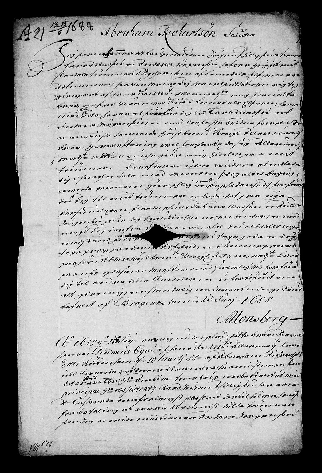 Stattholderembetet 1572-1771, RA/EA-2870/Af/L0002: Avskrifter av vedlegg til originale supplikker, nummerert i samsvar med supplikkbøkene, 1687-1689, p. 155