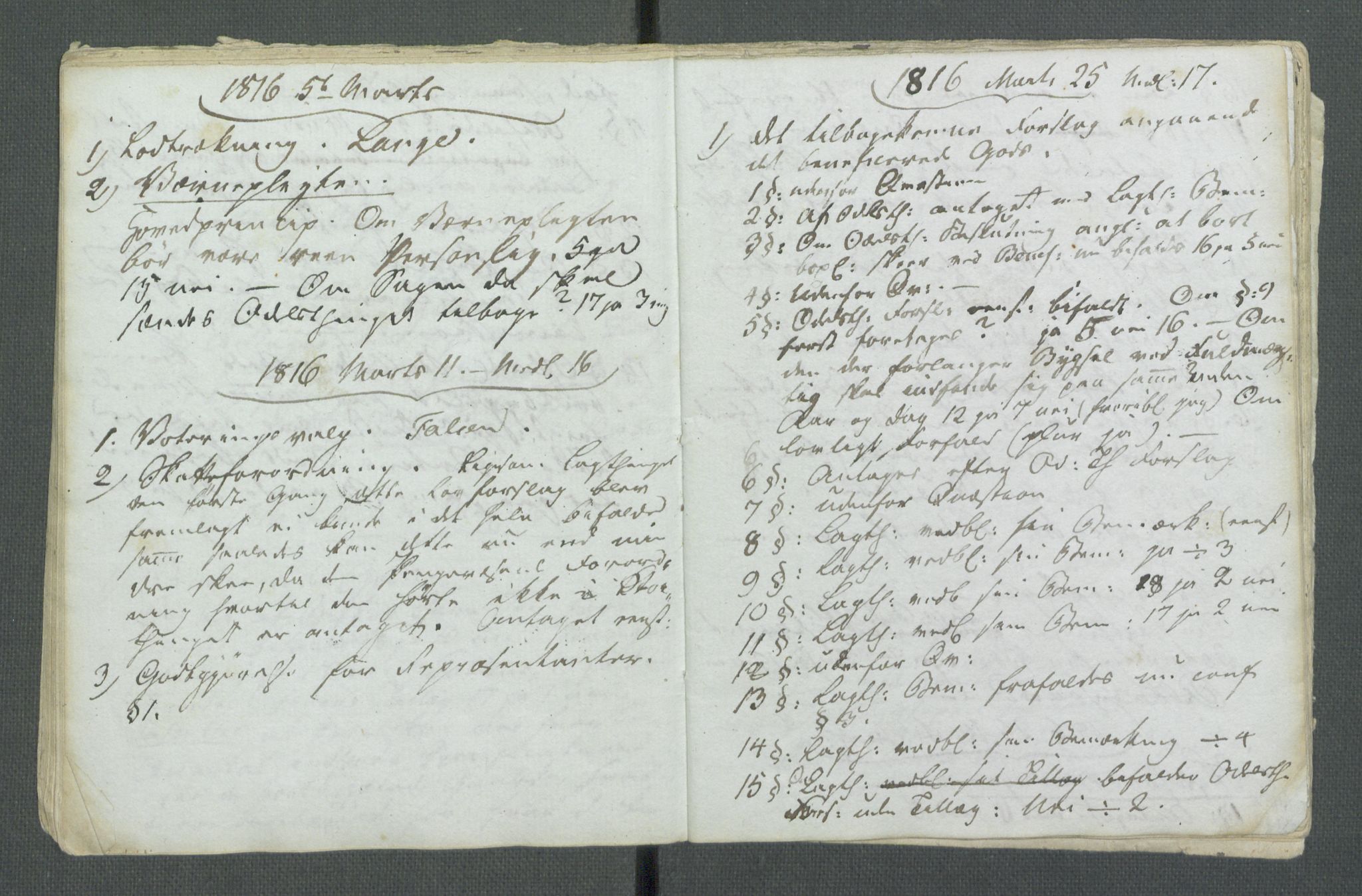 Forskjellige samlinger, Historisk-kronologisk samling, AV/RA-EA-4029/G/Ga/L0009B: Historisk-kronologisk samling. Dokumenter fra oktober 1814, årene 1815 og 1816, Christian Frederiks regnskapsbok 1814 - 1848., 1814-1848, p. 343