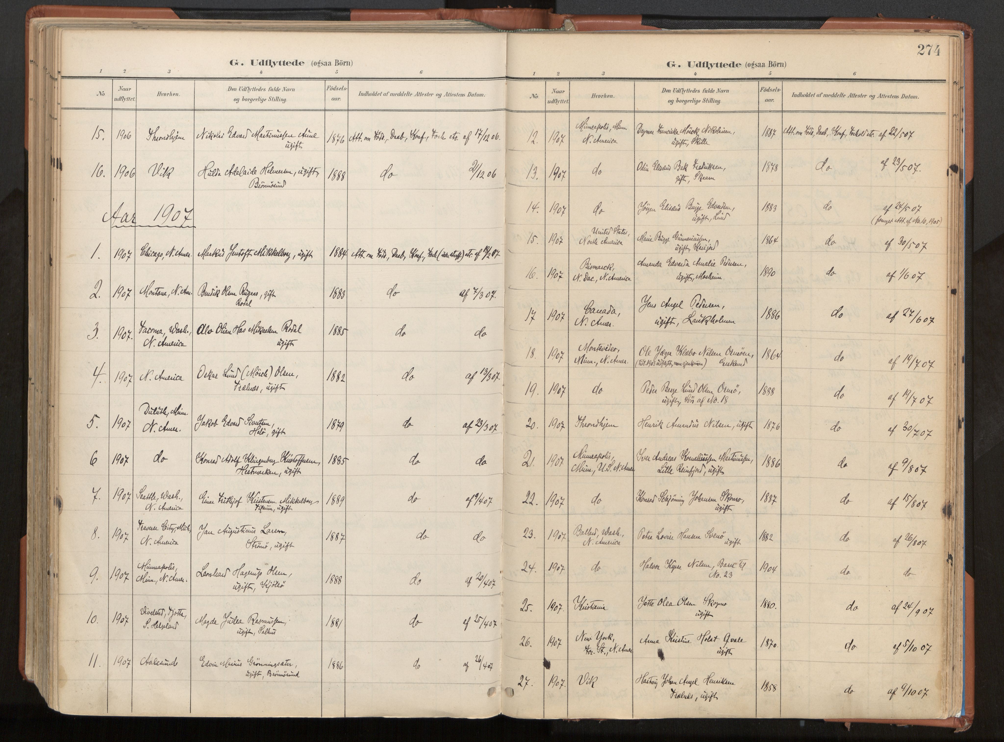 Ministerialprotokoller, klokkerbøker og fødselsregistre - Nordland, AV/SAT-A-1459/813/L0201: Parish register (official) no. 813A11, 1901-1918, p. 274