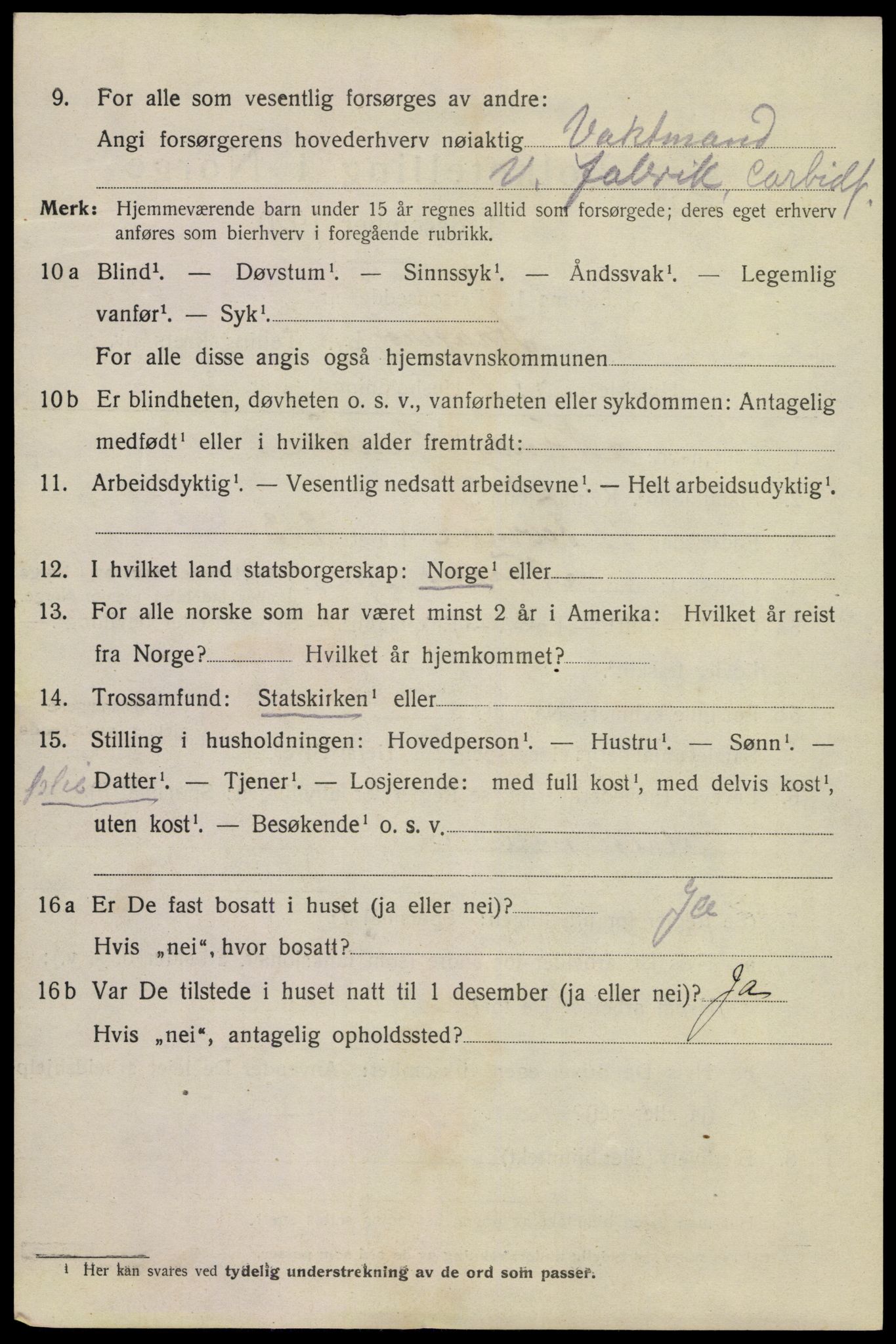 SAKO, 1920 census for Kragerø, 1920, p. 8224