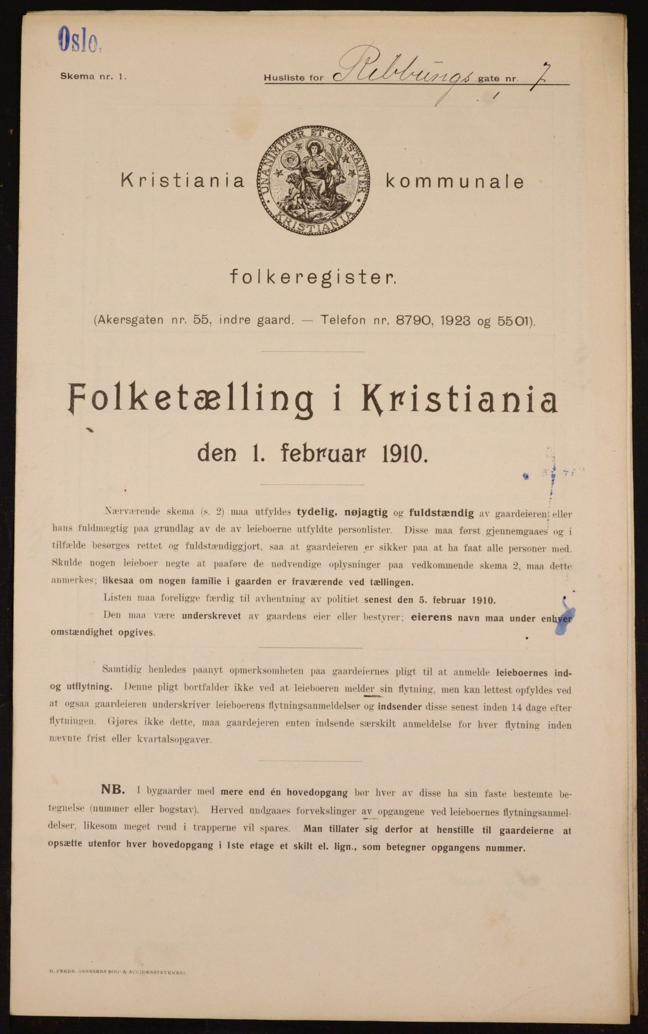 OBA, Municipal Census 1910 for Kristiania, 1910, p. 79312