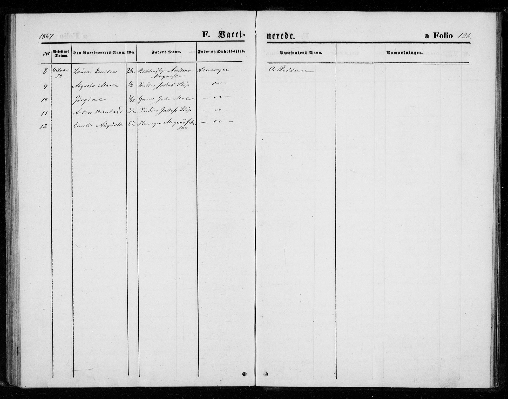 Ministerialprotokoller, klokkerbøker og fødselsregistre - Nord-Trøndelag, SAT/A-1458/720/L0186: Parish register (official) no. 720A03, 1864-1874, p. 126