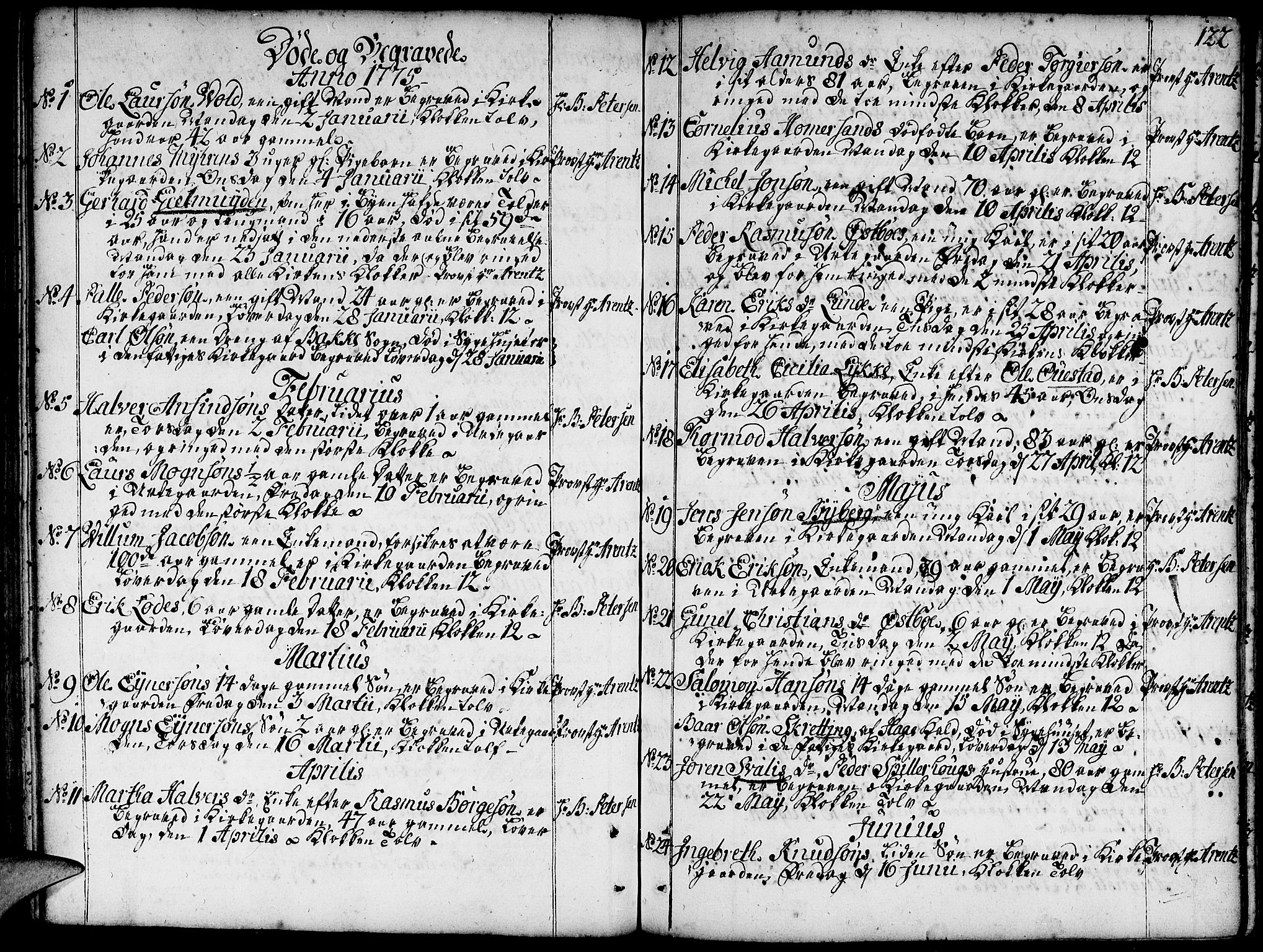 Domkirken sokneprestkontor, SAST/A-101812/001/30/30BA/L0005: Parish register (official) no. A 5, 1744-1788, p. 122