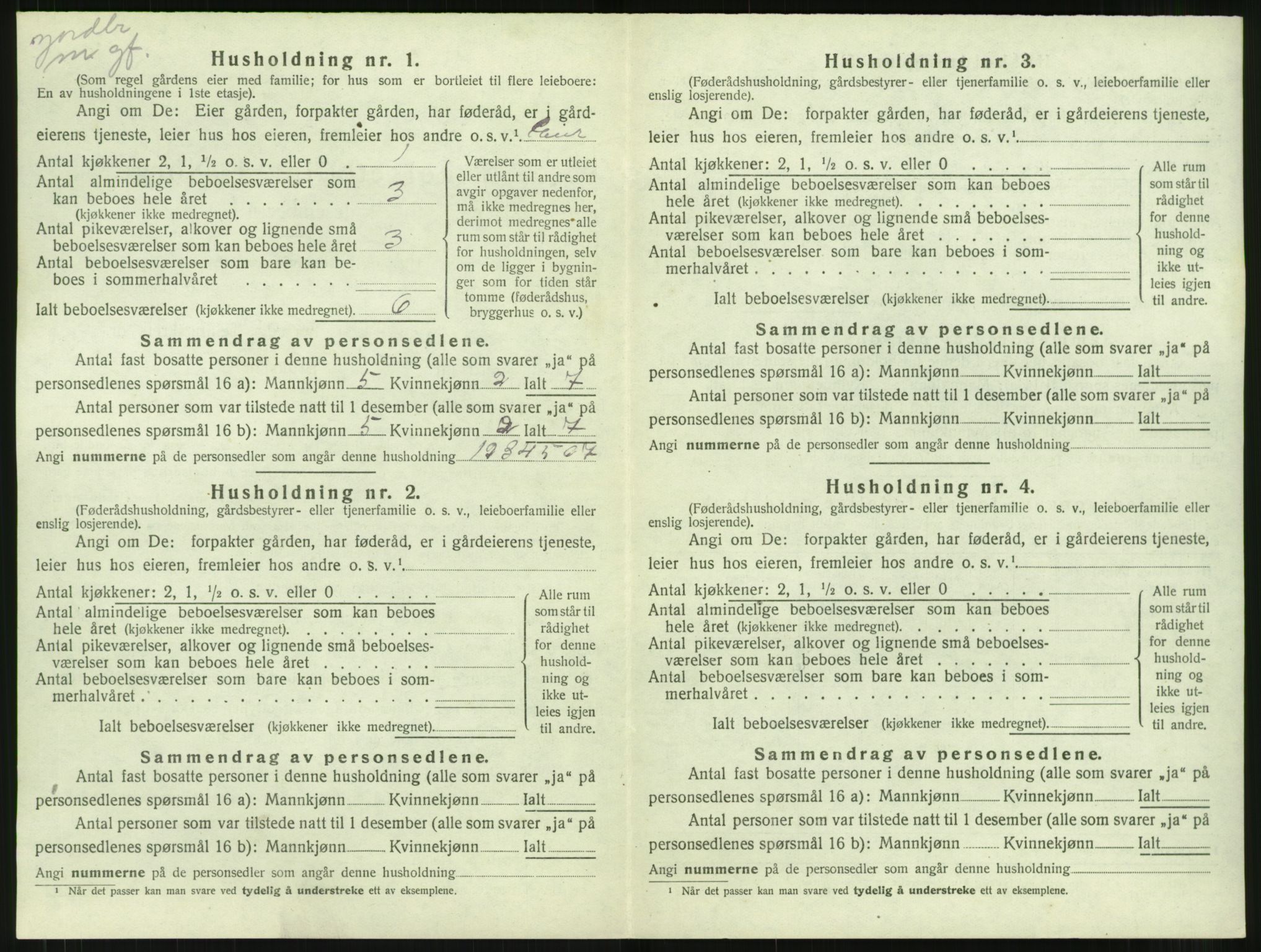 SAT, 1920 census for Aure, 1920, p. 751