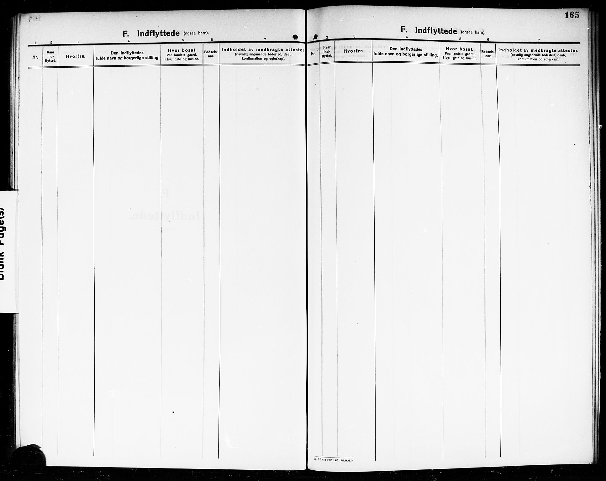 Moss prestekontor Kirkebøker, SAO/A-2003/G/Gb/L0003: Parish register (copy) no. II 3, 1910-1919, p. 165