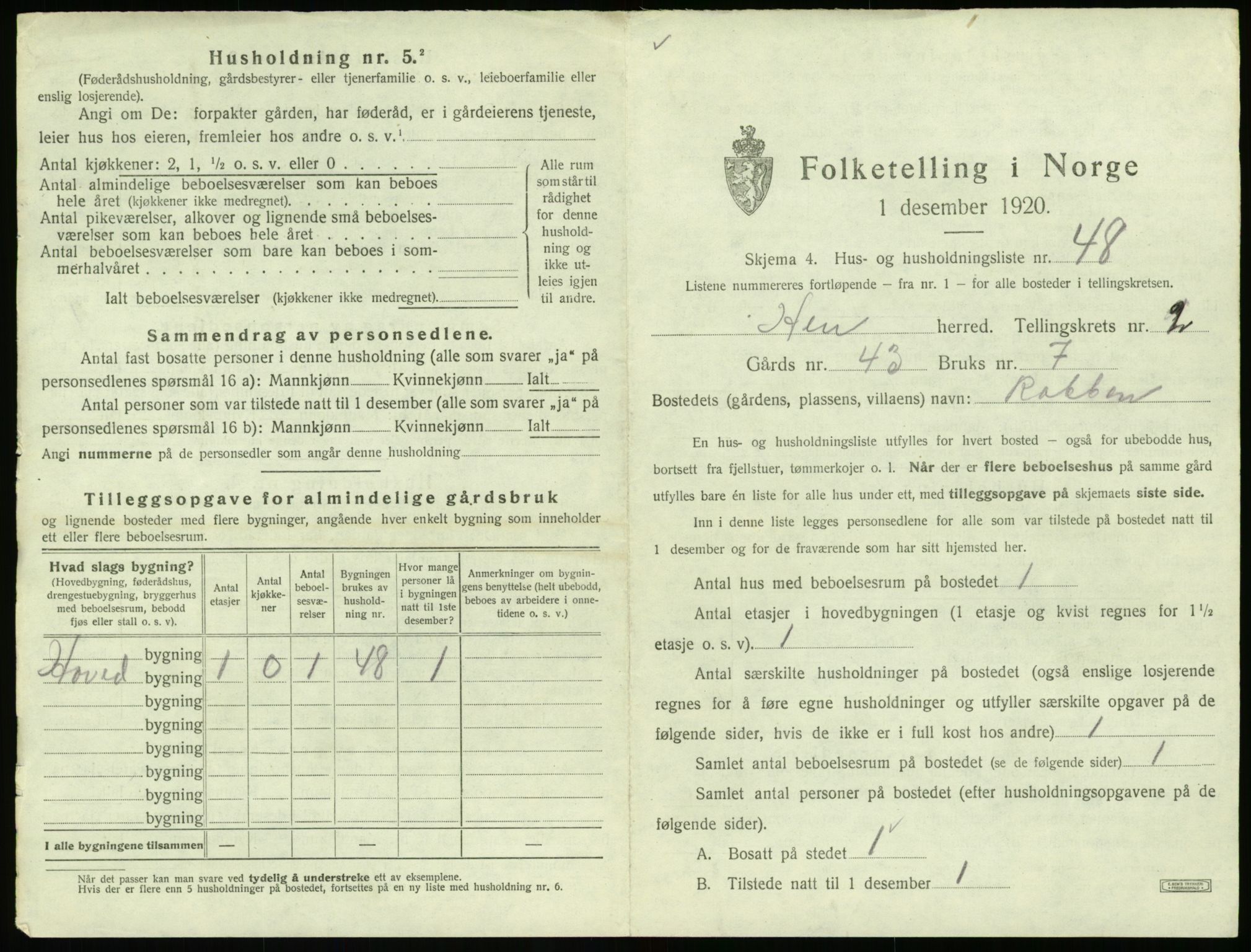 SAT, 1920 census for Hen, 1920, p. 214