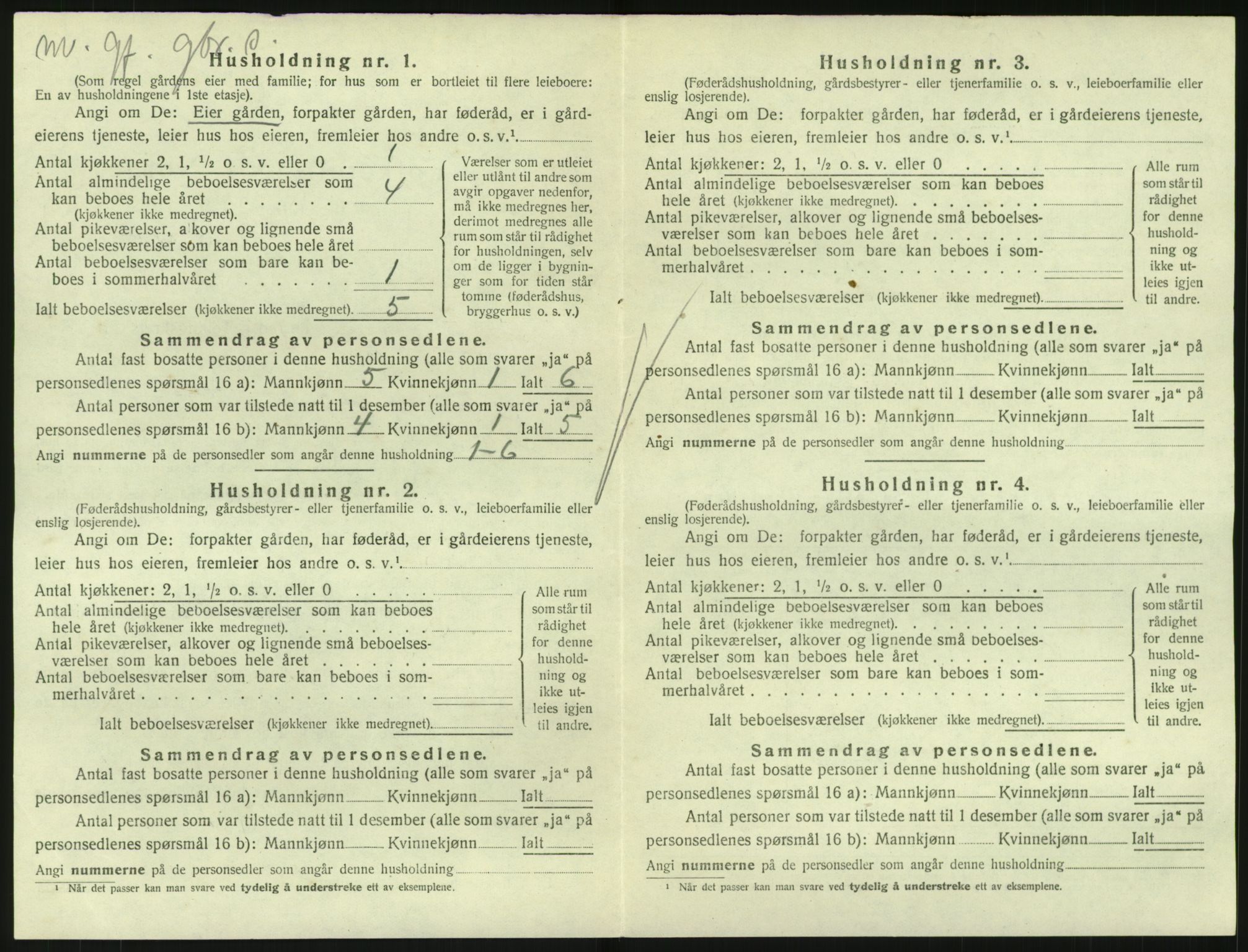 SAKO, 1920 census for Hedrum, 1920, p. 1406