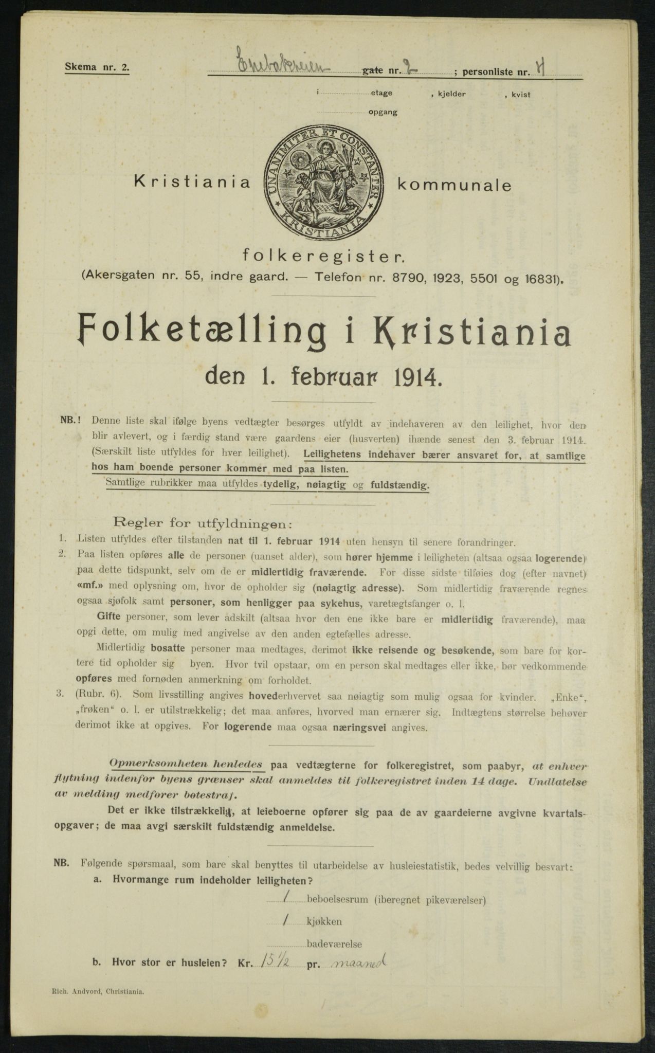 OBA, Municipal Census 1914 for Kristiania, 1914, p. 21183