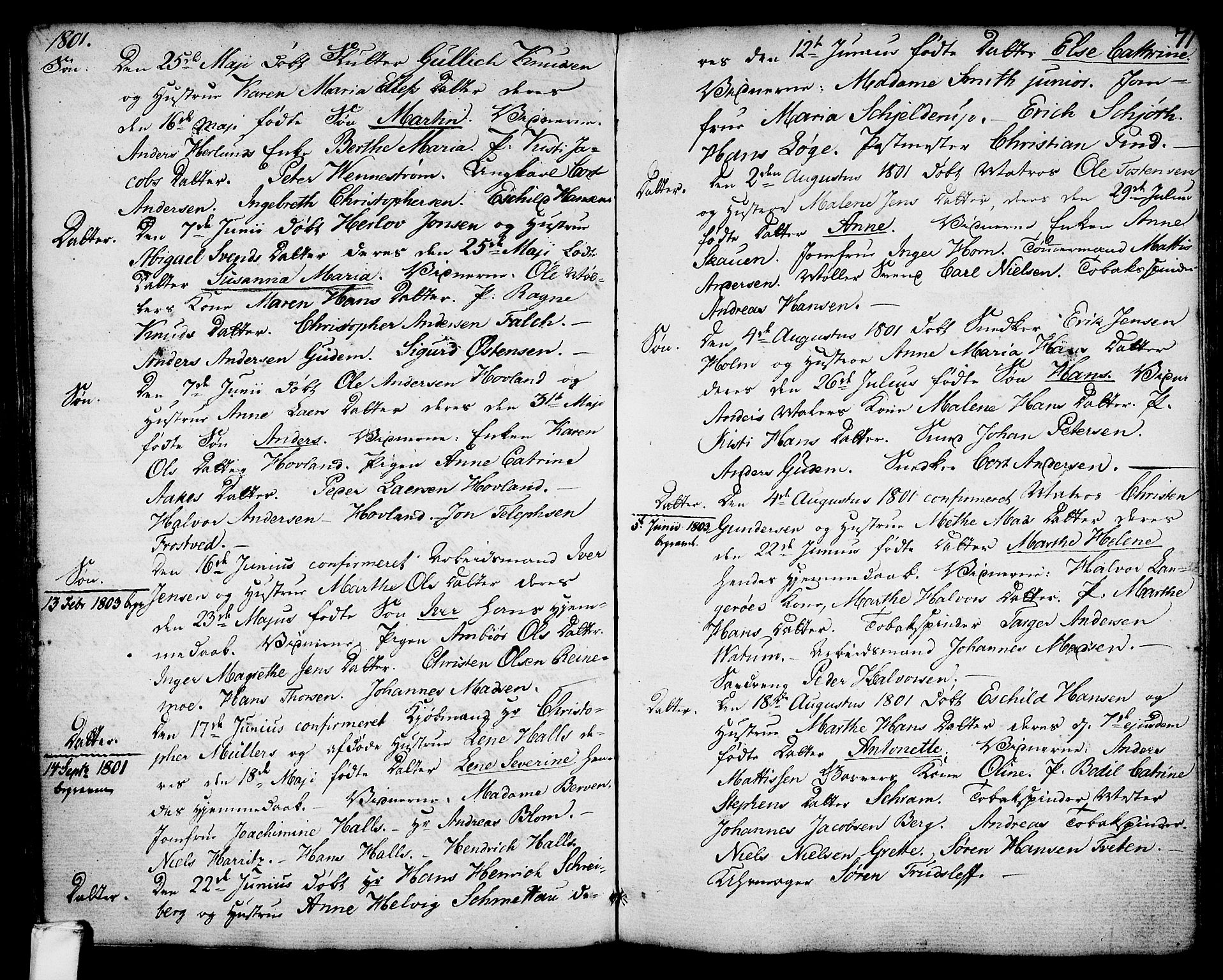 Larvik kirkebøker, AV/SAKO-A-352/G/Ga/L0001: Parish register (copy) no. I 1, 1785-1807, p. 71