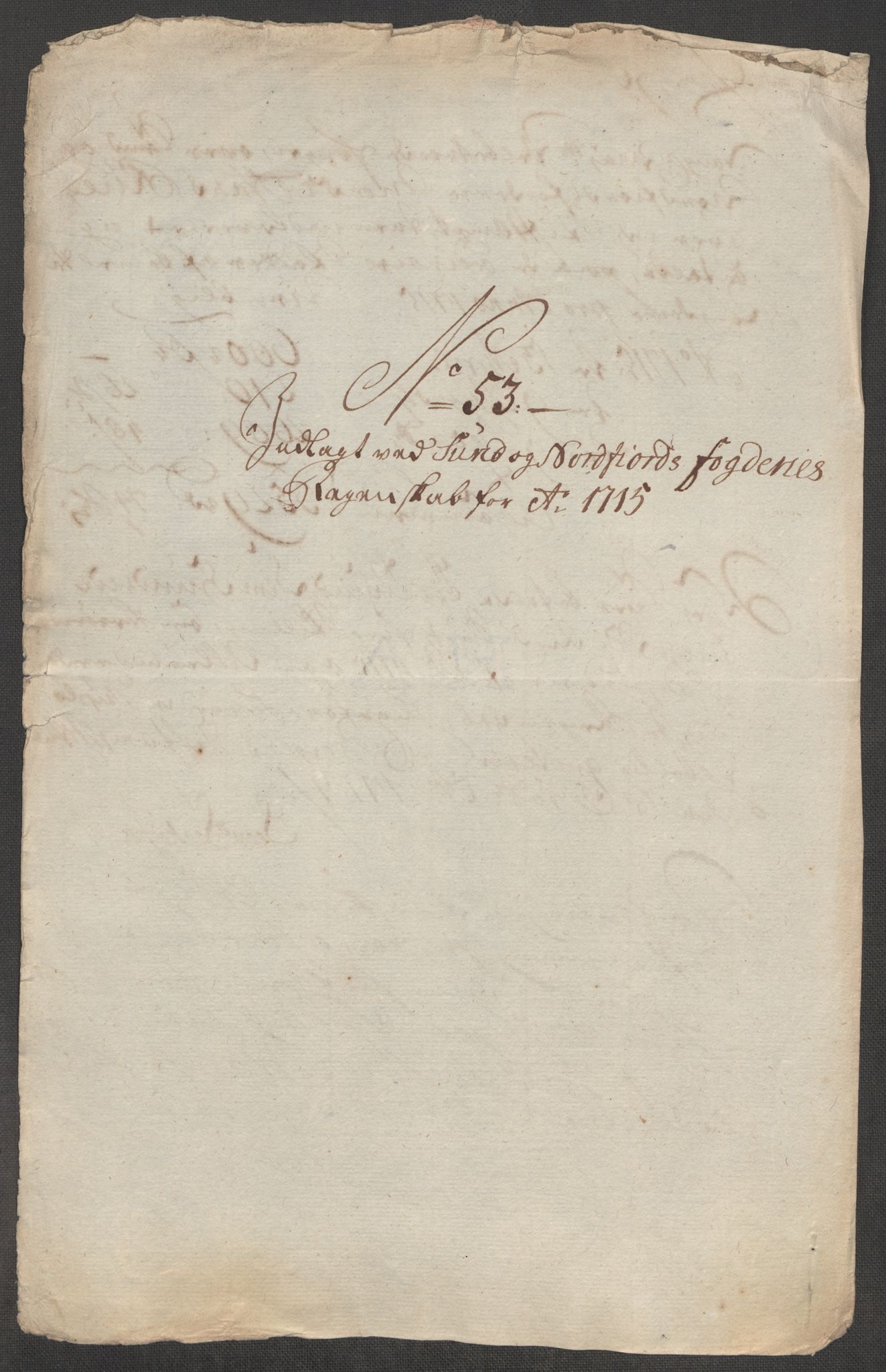 Rentekammeret inntil 1814, Reviderte regnskaper, Fogderegnskap, AV/RA-EA-4092/R53/L3439: Fogderegnskap Sunn- og Nordfjord, 1715, p. 554