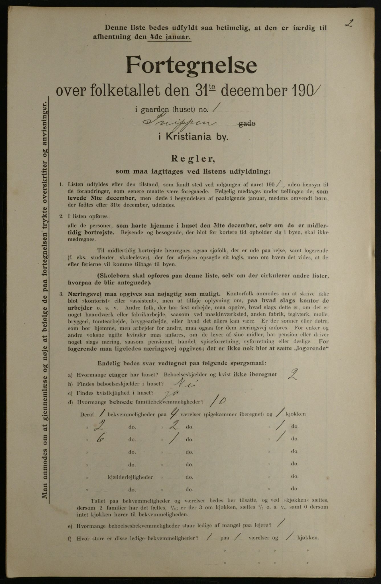 OBA, Municipal Census 1901 for Kristiania, 1901, p. 15100