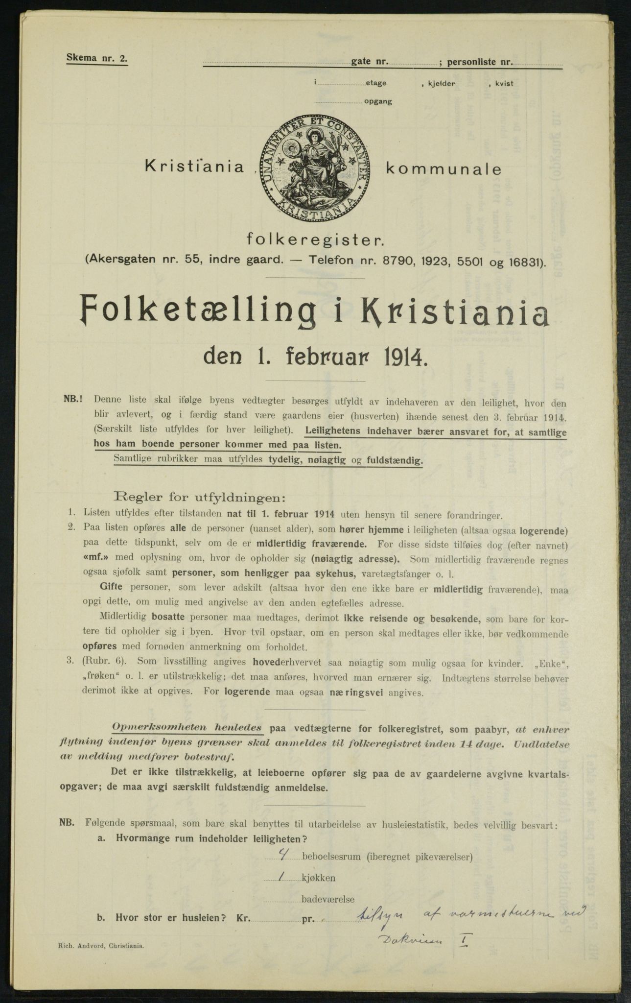 OBA, Municipal Census 1914 for Kristiania, 1914, p. 15981