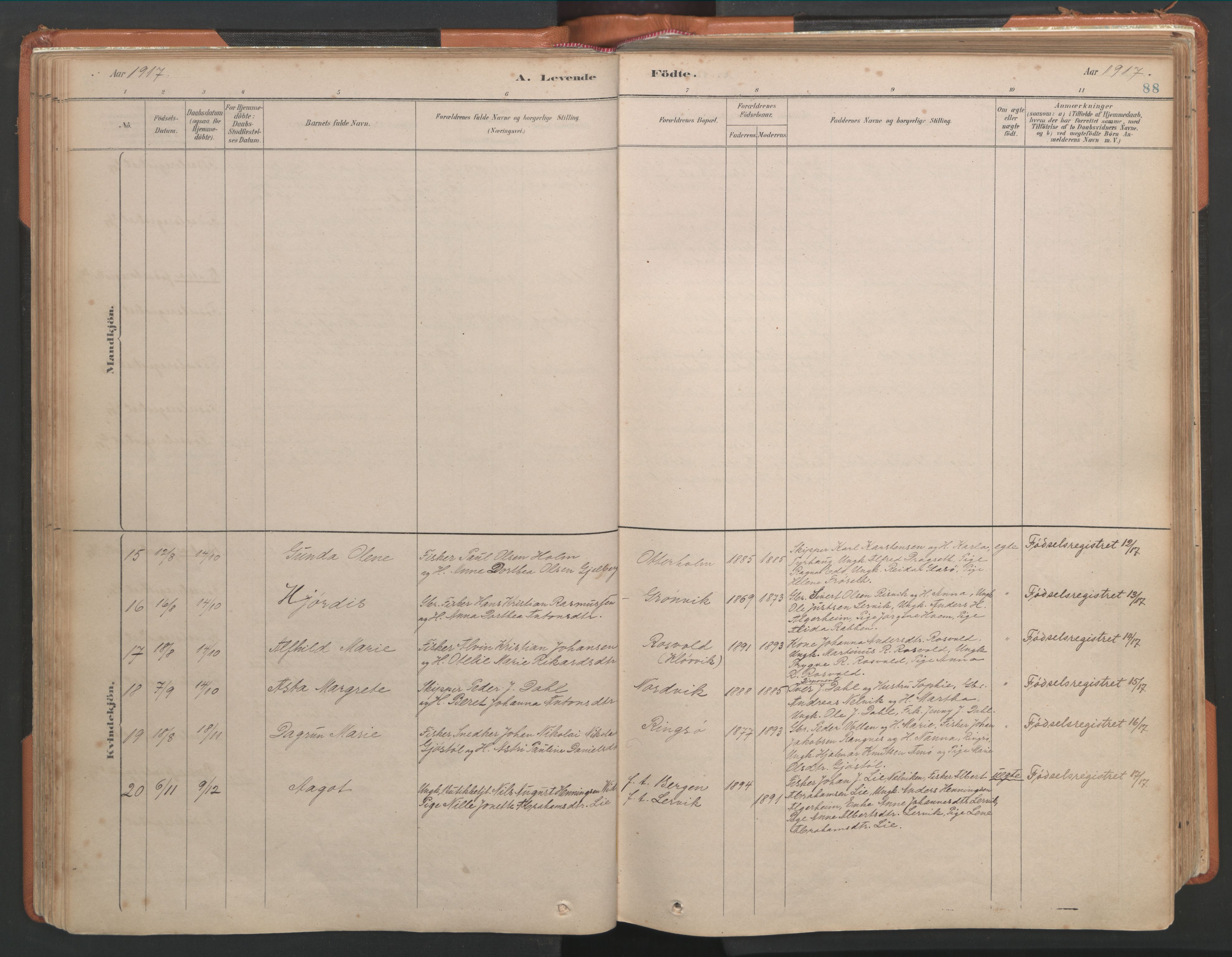Ministerialprotokoller, klokkerbøker og fødselsregistre - Møre og Romsdal, SAT/A-1454/581/L0941: Parish register (official) no. 581A09, 1880-1919, p. 88