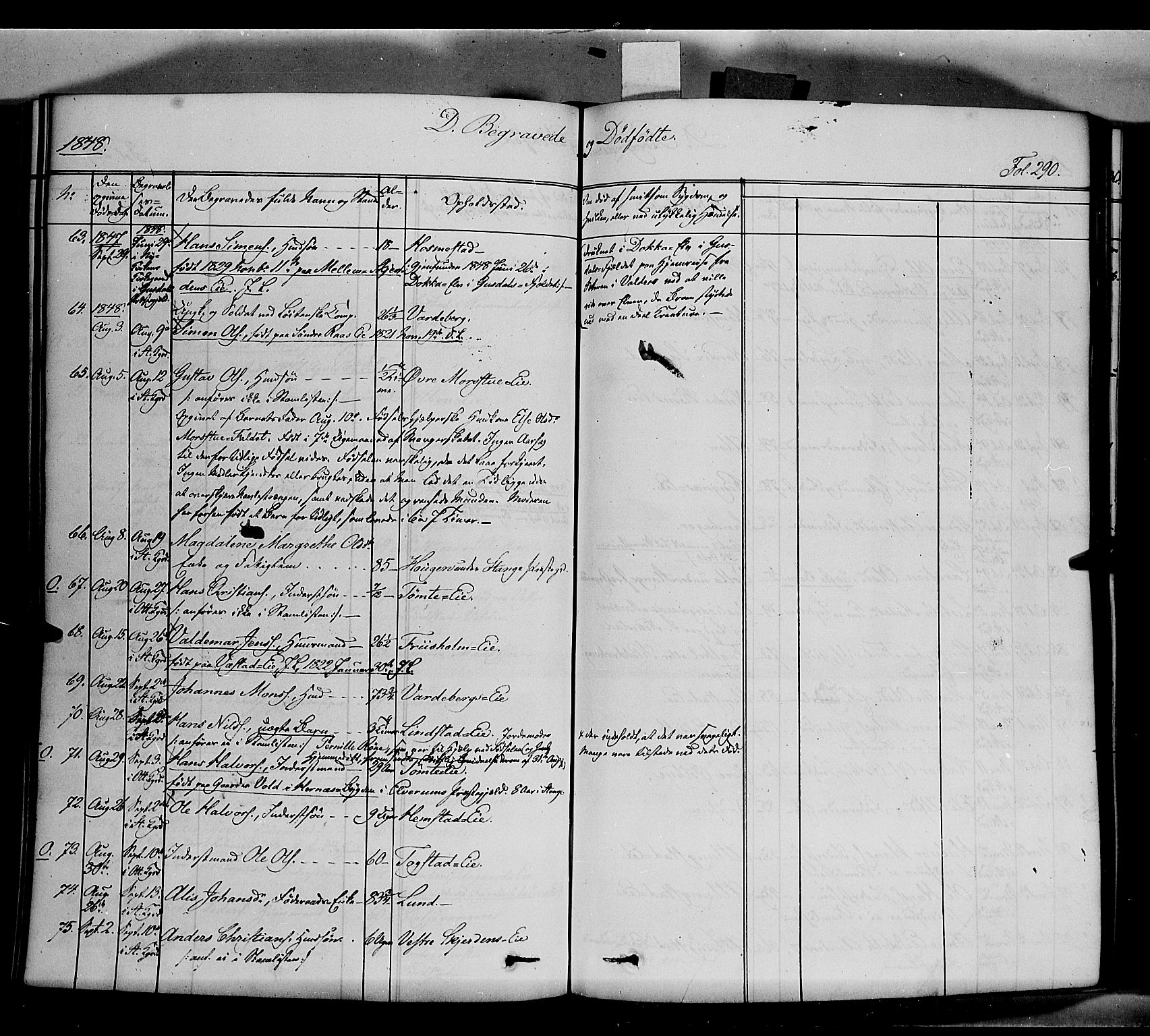 Stange prestekontor, AV/SAH-PREST-002/K/L0011: Parish register (official) no. 11, 1846-1852, p. 290