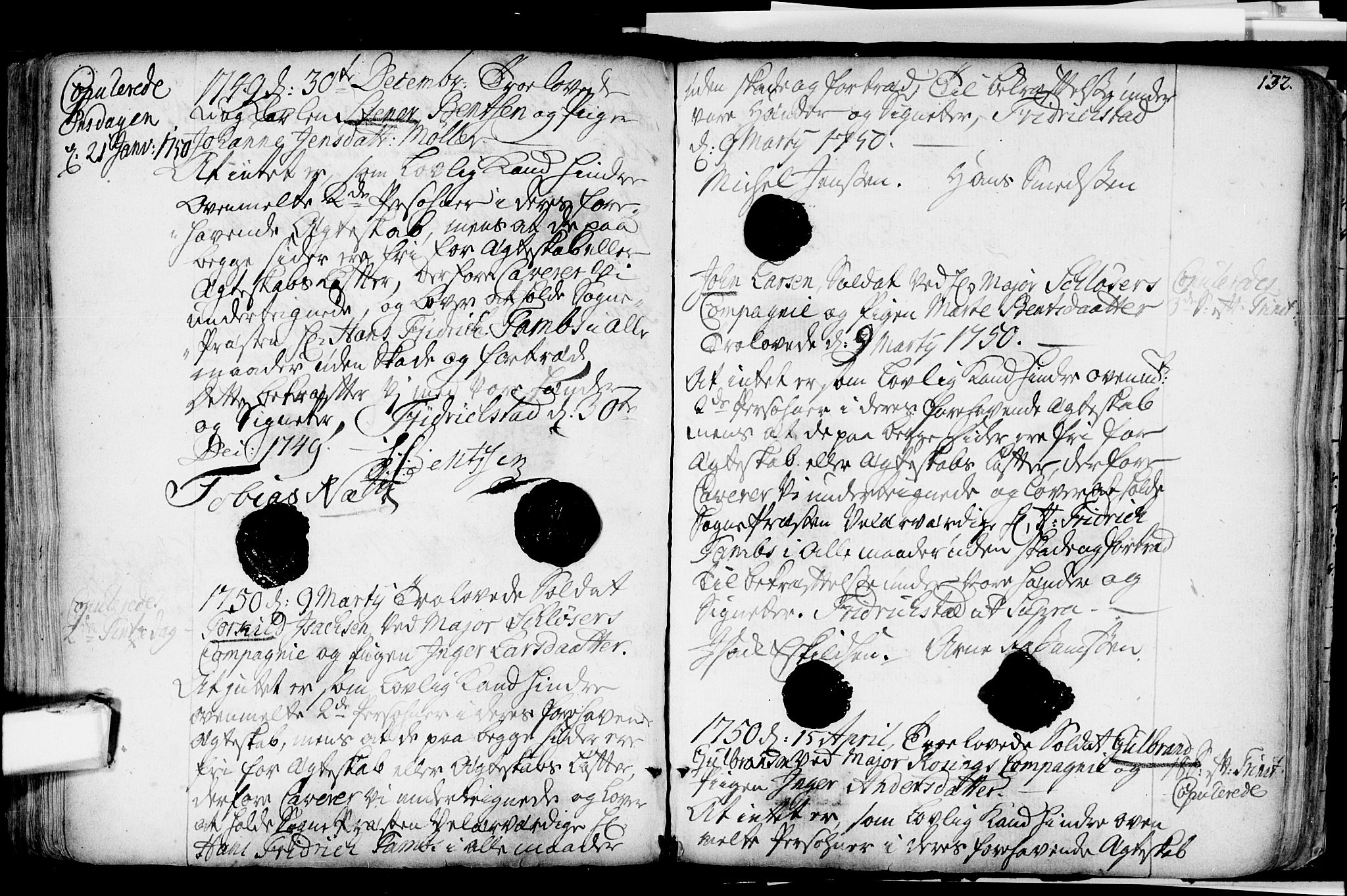 Glemmen prestekontor Kirkebøker, SAO/A-10908/F/Fa/L0001: Parish register (official) no. 1, 1733-1759, p. 132