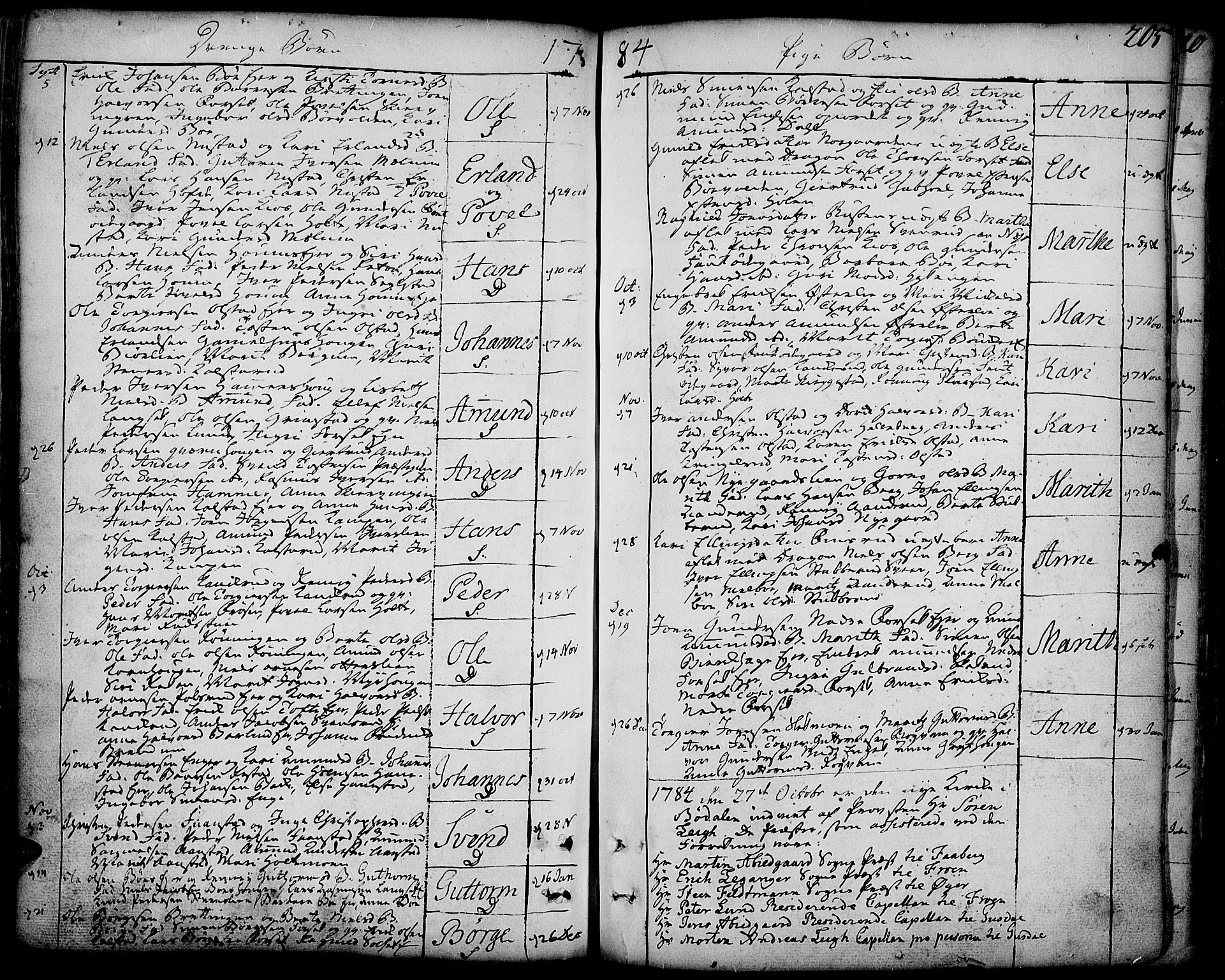 Gausdal prestekontor, AV/SAH-PREST-090/H/Ha/Haa/L0003: Parish register (official) no. 3, 1758-1809, p. 205