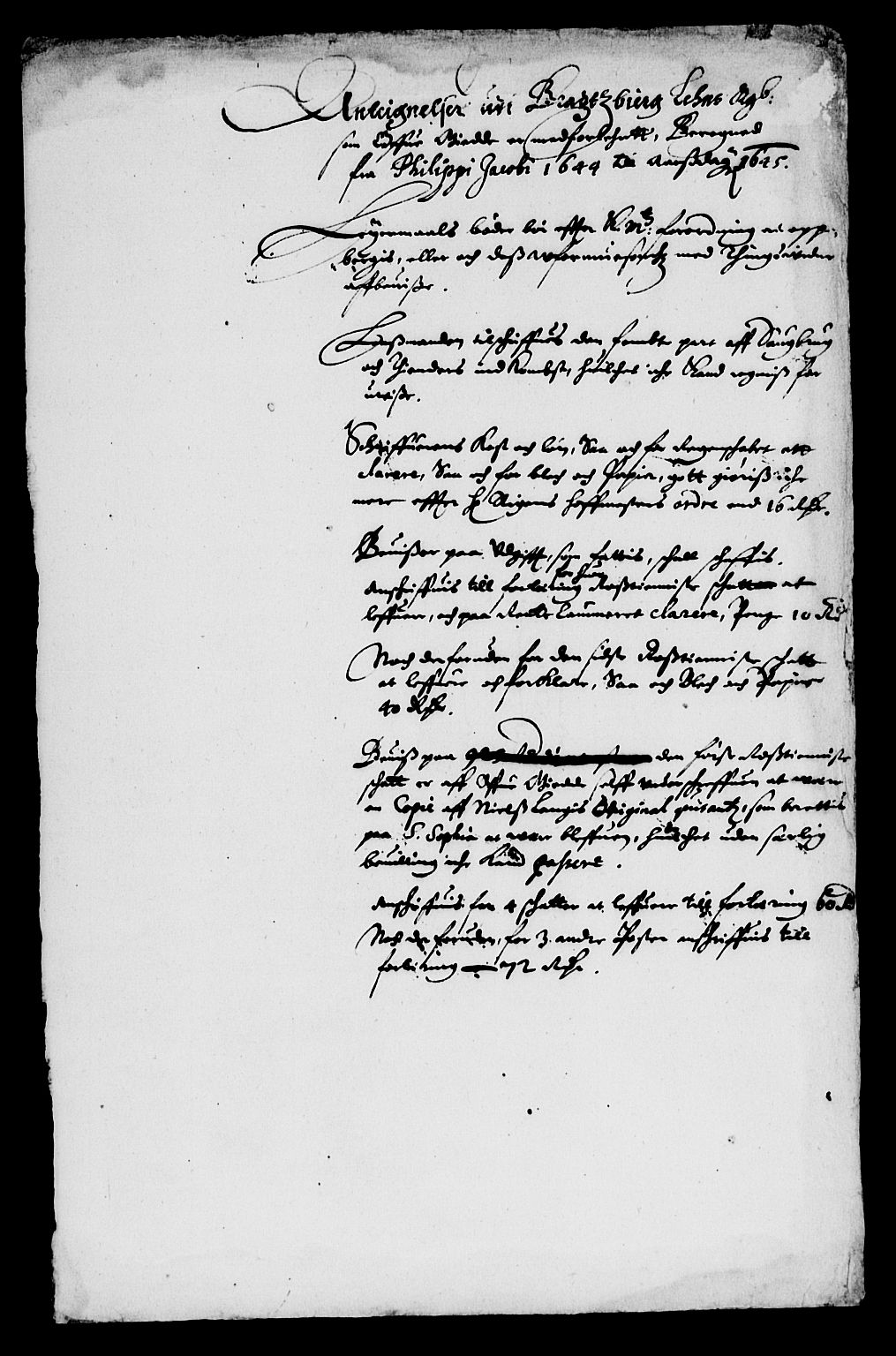 Rentekammeret inntil 1814, Reviderte regnskaper, Lensregnskaper, AV/RA-EA-5023/R/Rb/Rbp/L0031: Bratsberg len, 1644-1645