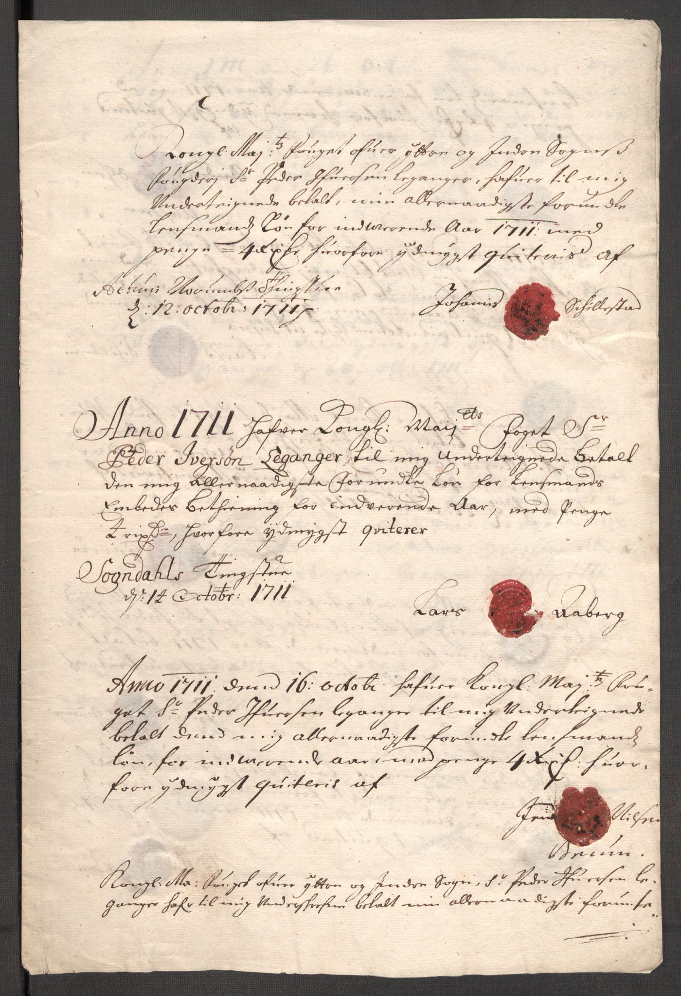 Rentekammeret inntil 1814, Reviderte regnskaper, Fogderegnskap, RA/EA-4092/R52/L3317: Fogderegnskap Sogn, 1711, p. 233