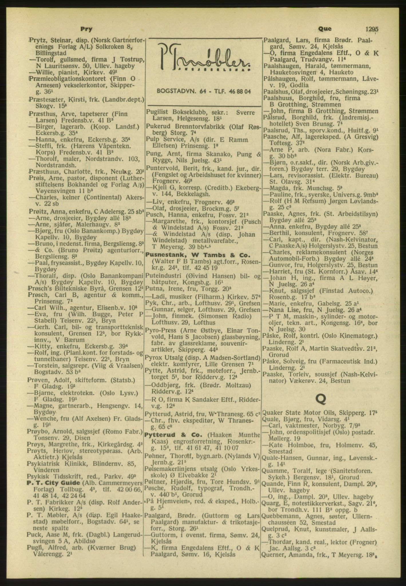 Kristiania/Oslo adressebok, PUBL/-, 1954, p. 1295