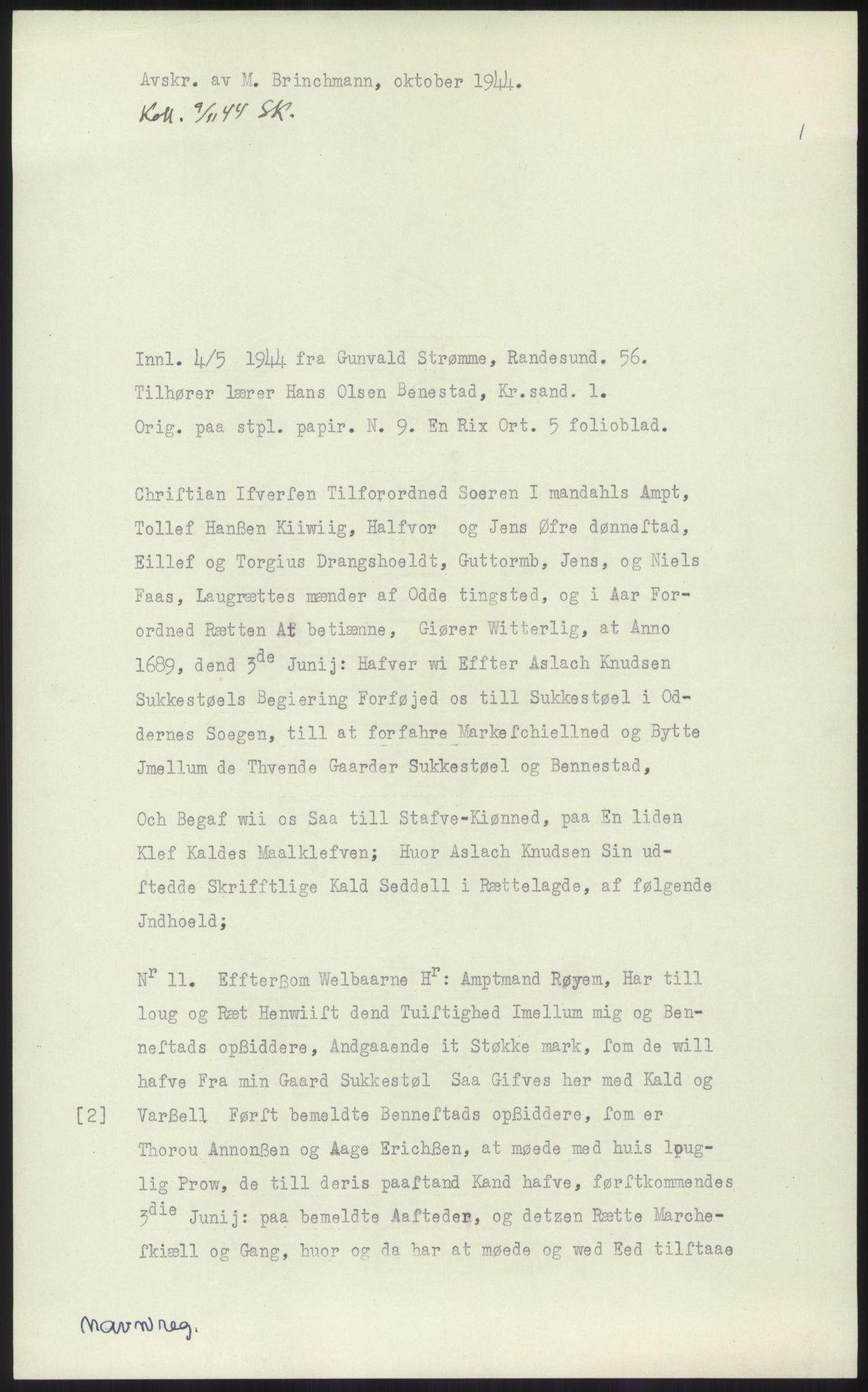 Samlinger til kildeutgivelse, Diplomavskriftsamlingen, RA/EA-4053/H/Ha, p. 590