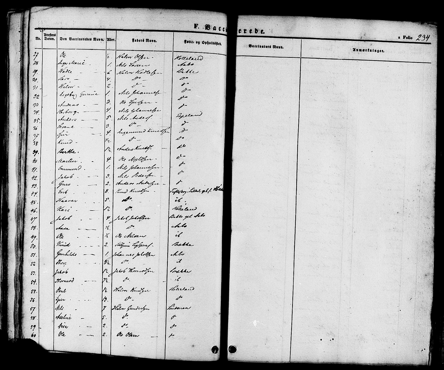 Sand sokneprestkontor, AV/SAST-A-101848/01/III/L0004: Parish register (official) no. A 4, 1859-1880, p. 234