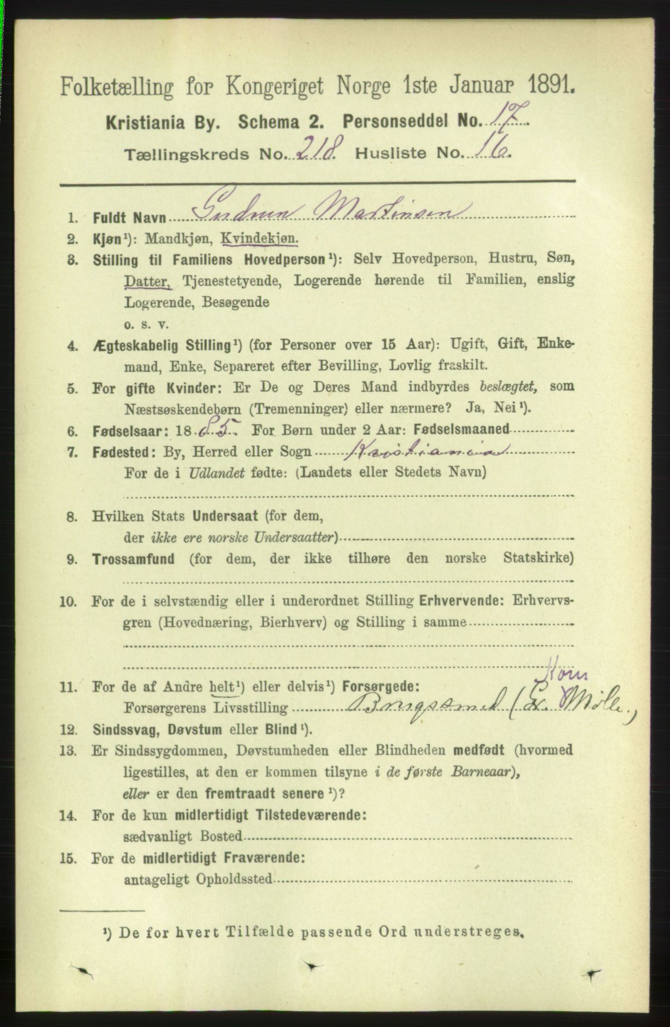 RA, 1891 census for 0301 Kristiania, 1891, p. 129362