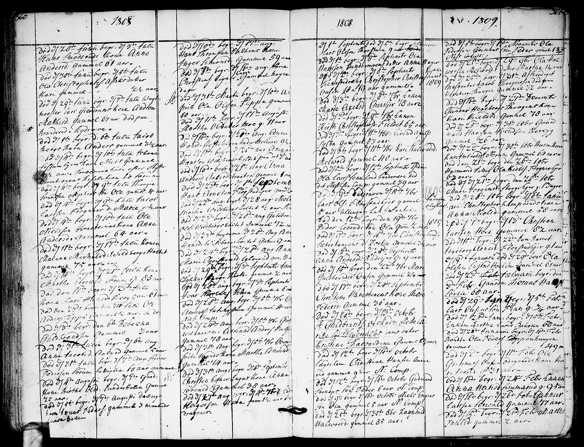 Sørum prestekontor Kirkebøker, SAO/A-10303/F/Fa/L0002: Parish register (official) no. I 2, 1759-1814, p. 360-361