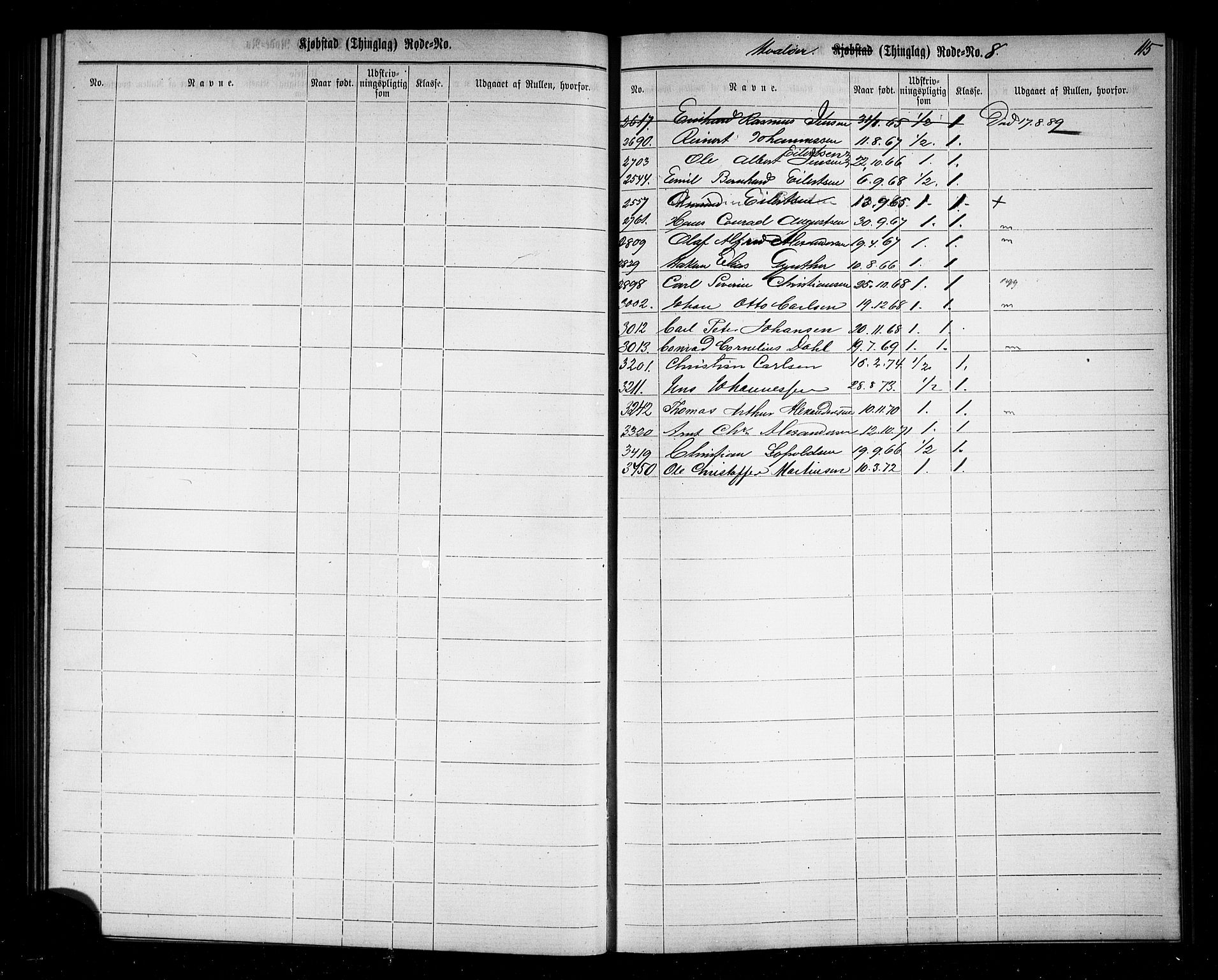 Fredrikstad mønstringskontor, SAO/A-10569b/F/Fc/Fcc/L0001: Utskrivningsregisterrulle, 1868, p. 90