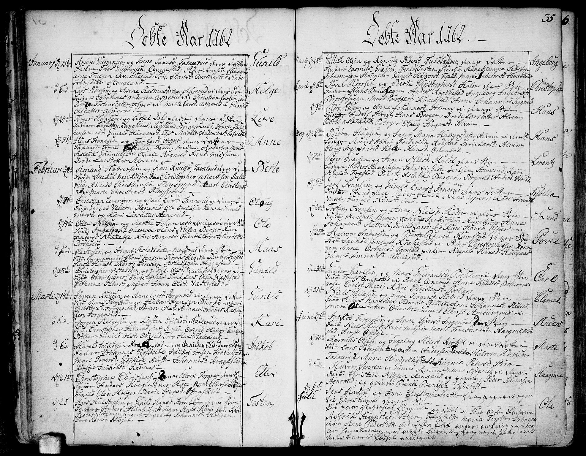 Kråkstad prestekontor Kirkebøker, SAO/A-10125a/F/Fa/L0001: Parish register (official) no. I 1, 1736-1785, p. 35