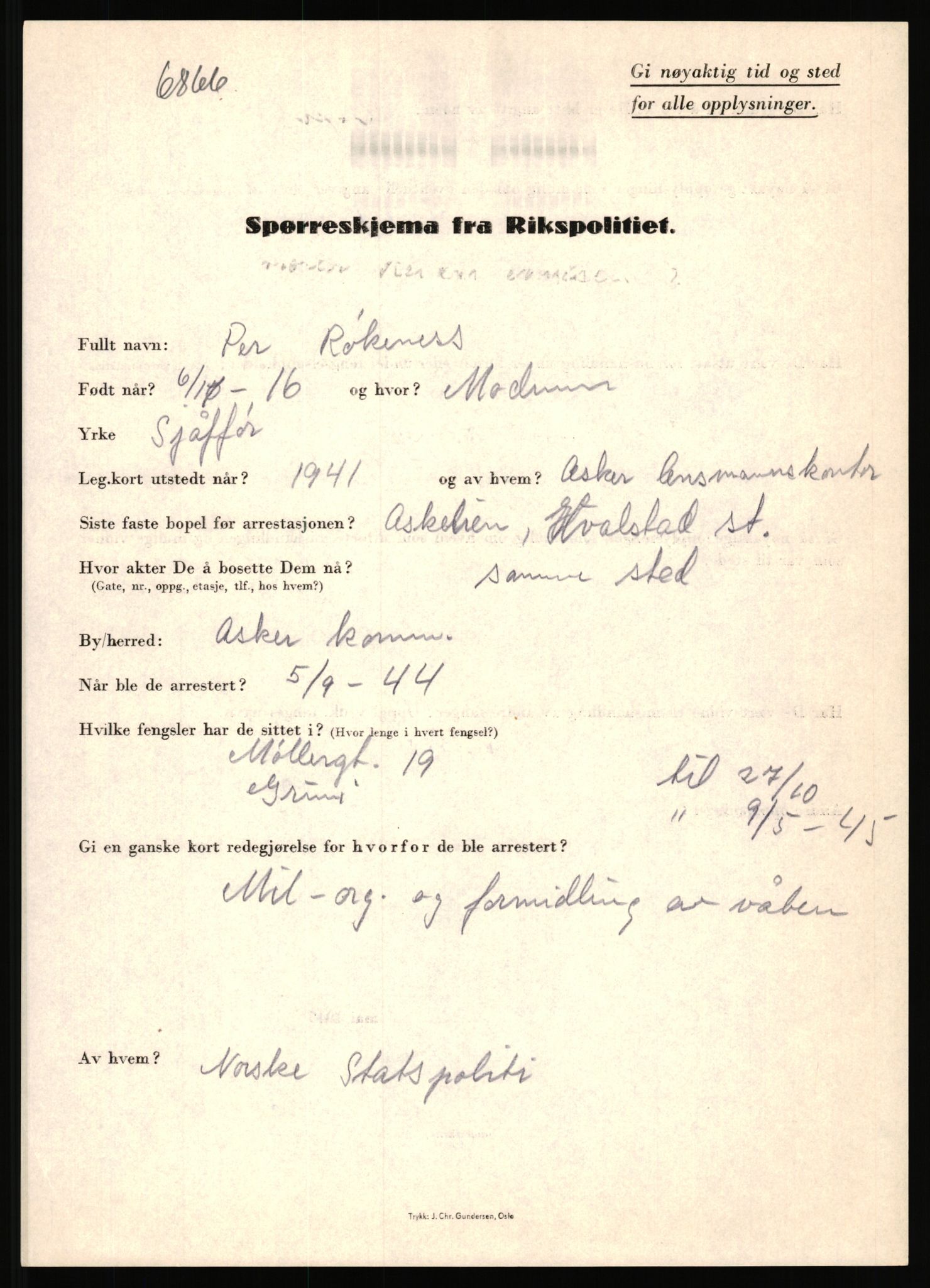 Rikspolitisjefen, AV/RA-S-1560/L/L0014: Pettersen, Aksel - Savosnick, Ernst, 1940-1945, p. 960