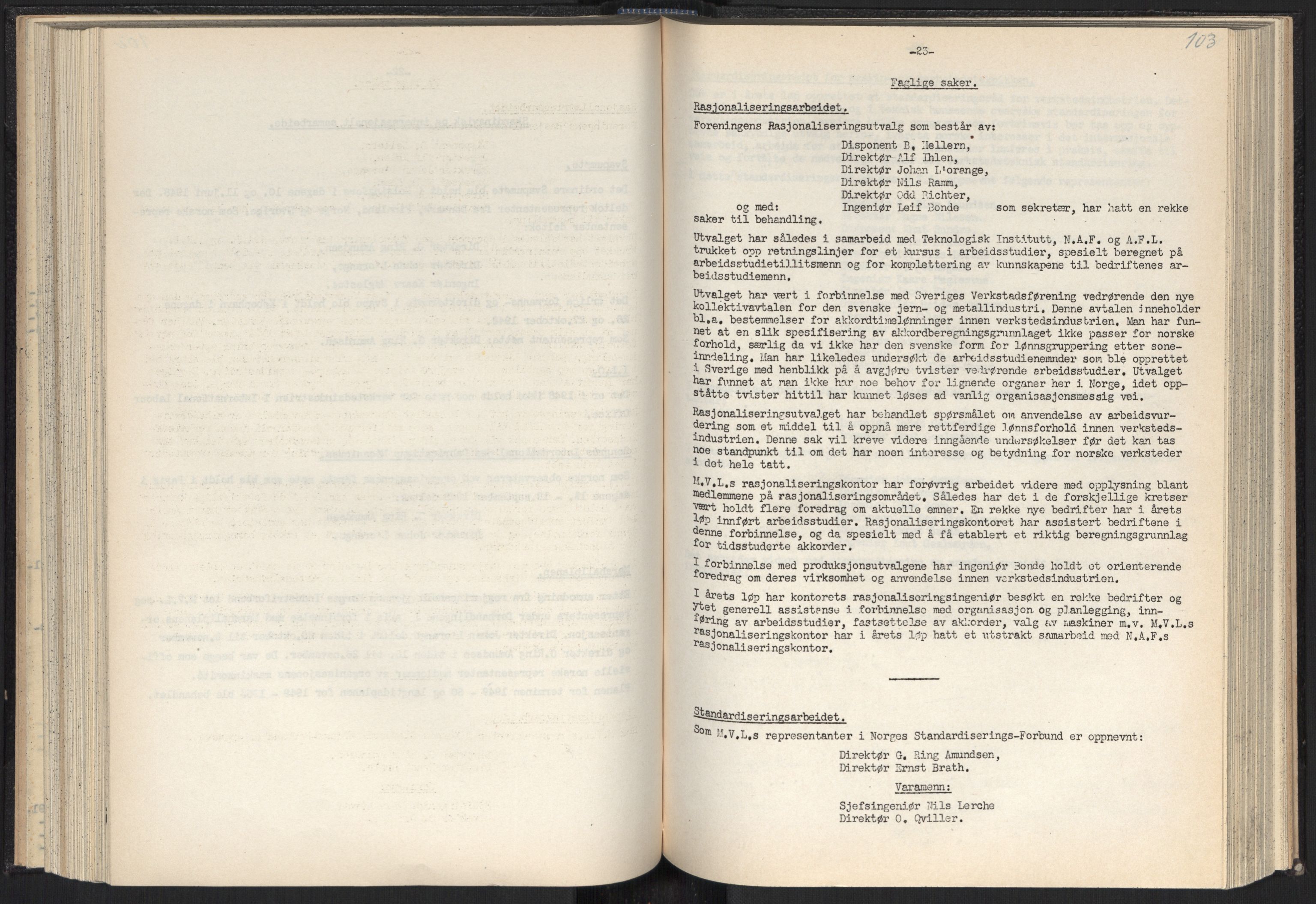 Teknologibedriftenes Landsforening TBL, RA/PA-1700/A/Ad/L0007: Årsberetning med register, 1940-1951, p. 103