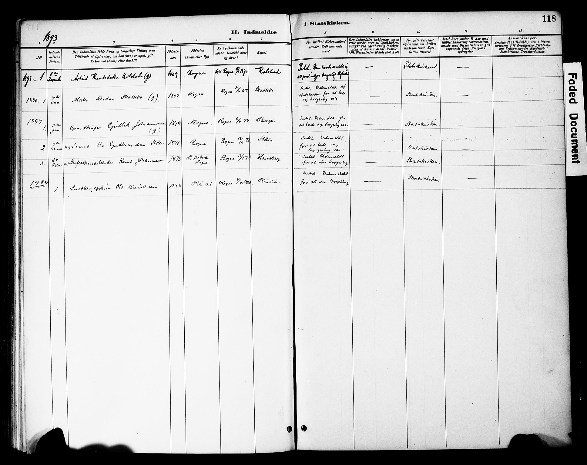 Øystre Slidre prestekontor, SAH/PREST-138/H/Ha/Haa/L0003: Parish register (official) no. 3, 1887-1910, p. 118