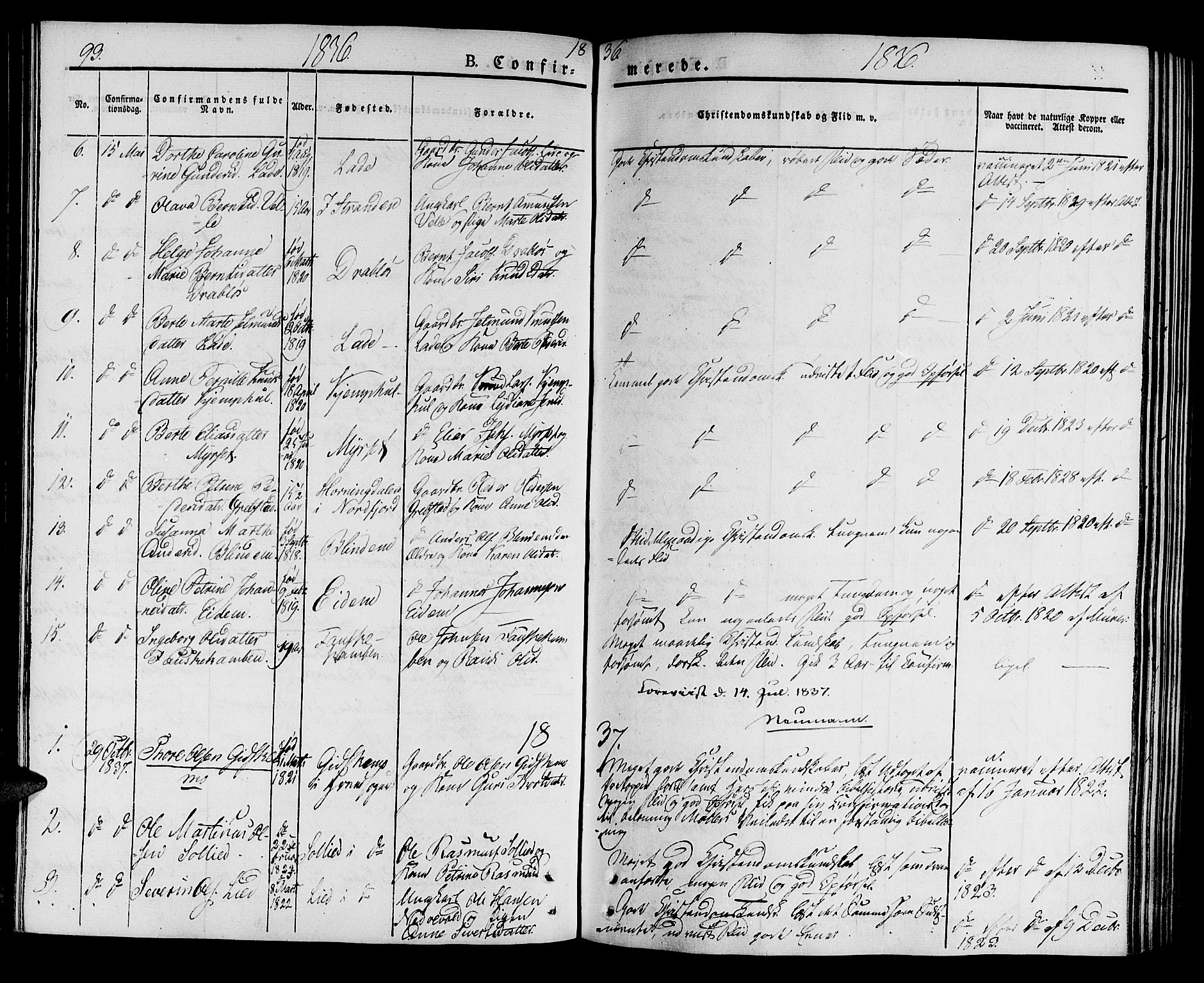 Ministerialprotokoller, klokkerbøker og fødselsregistre - Møre og Romsdal, SAT/A-1454/522/L0311: Parish register (official) no. 522A06, 1832-1842, p. 93