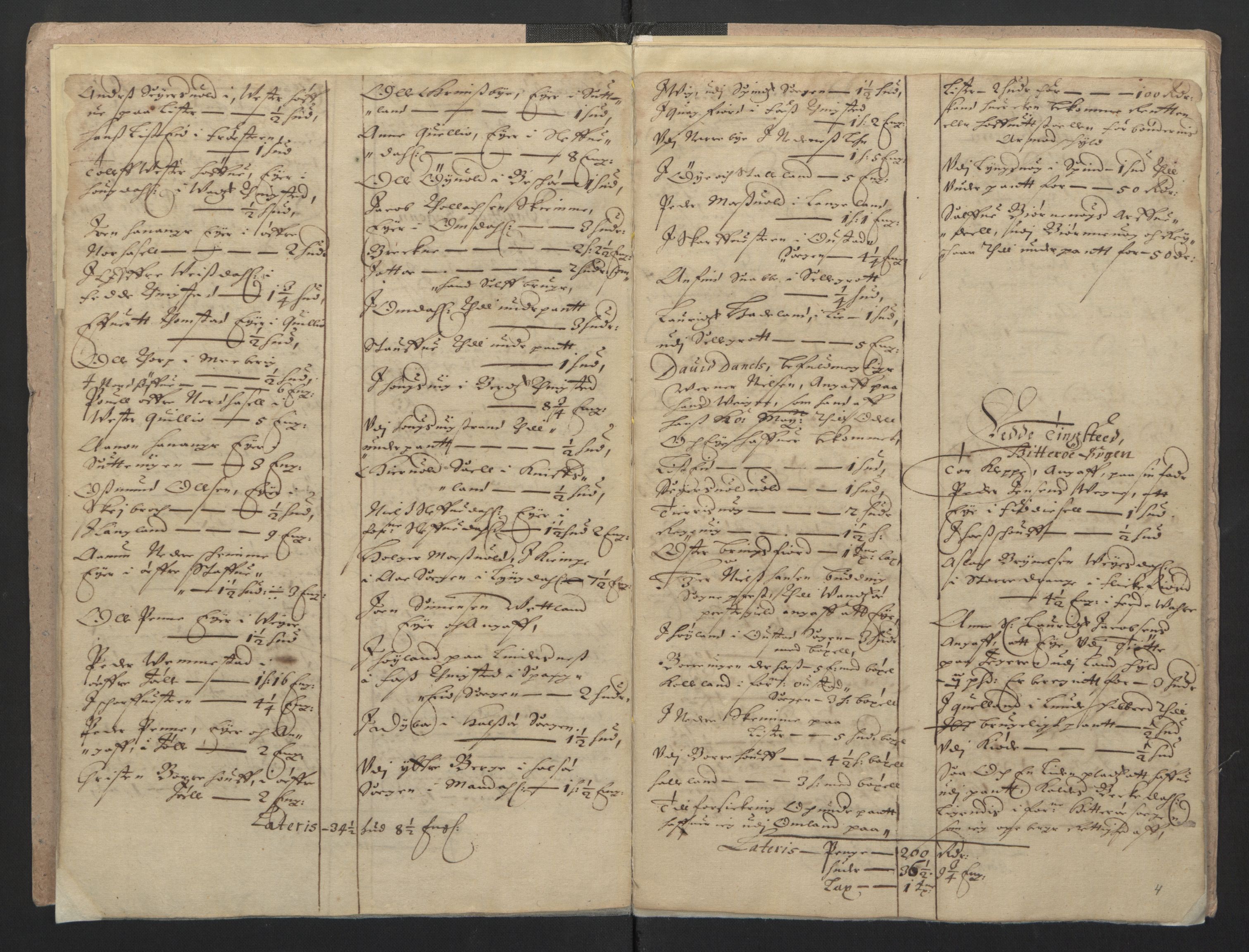 Rentekammeret inntil 1814, Realistisk ordnet avdeling, RA/EA-4070/L/L0022/0005: Agder lagdømme: / Odelsjordebok. Lista len, 1661, p. 3b-4a