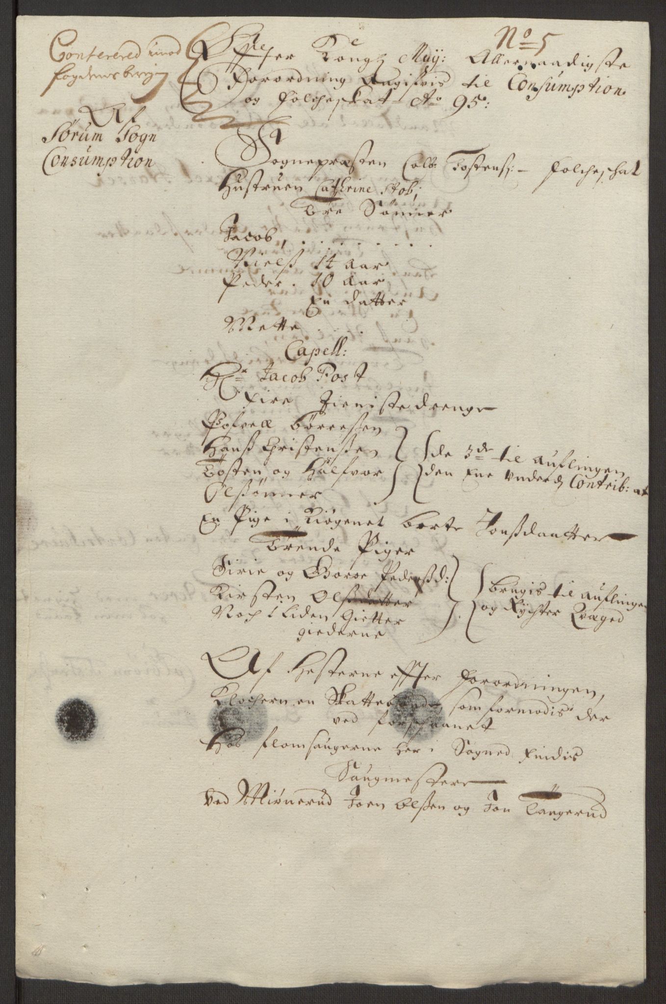 Rentekammeret inntil 1814, Reviderte regnskaper, Fogderegnskap, AV/RA-EA-4092/R11/L0579: Fogderegnskap Nedre Romerike, 1694-1695, p. 418