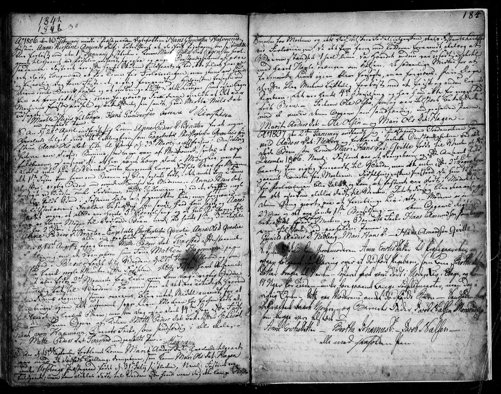Aurskog prestekontor Kirkebøker, SAO/A-10304a/F/Fa/L0003: Parish register (official) no. I 3, 1767-1807, p. 184