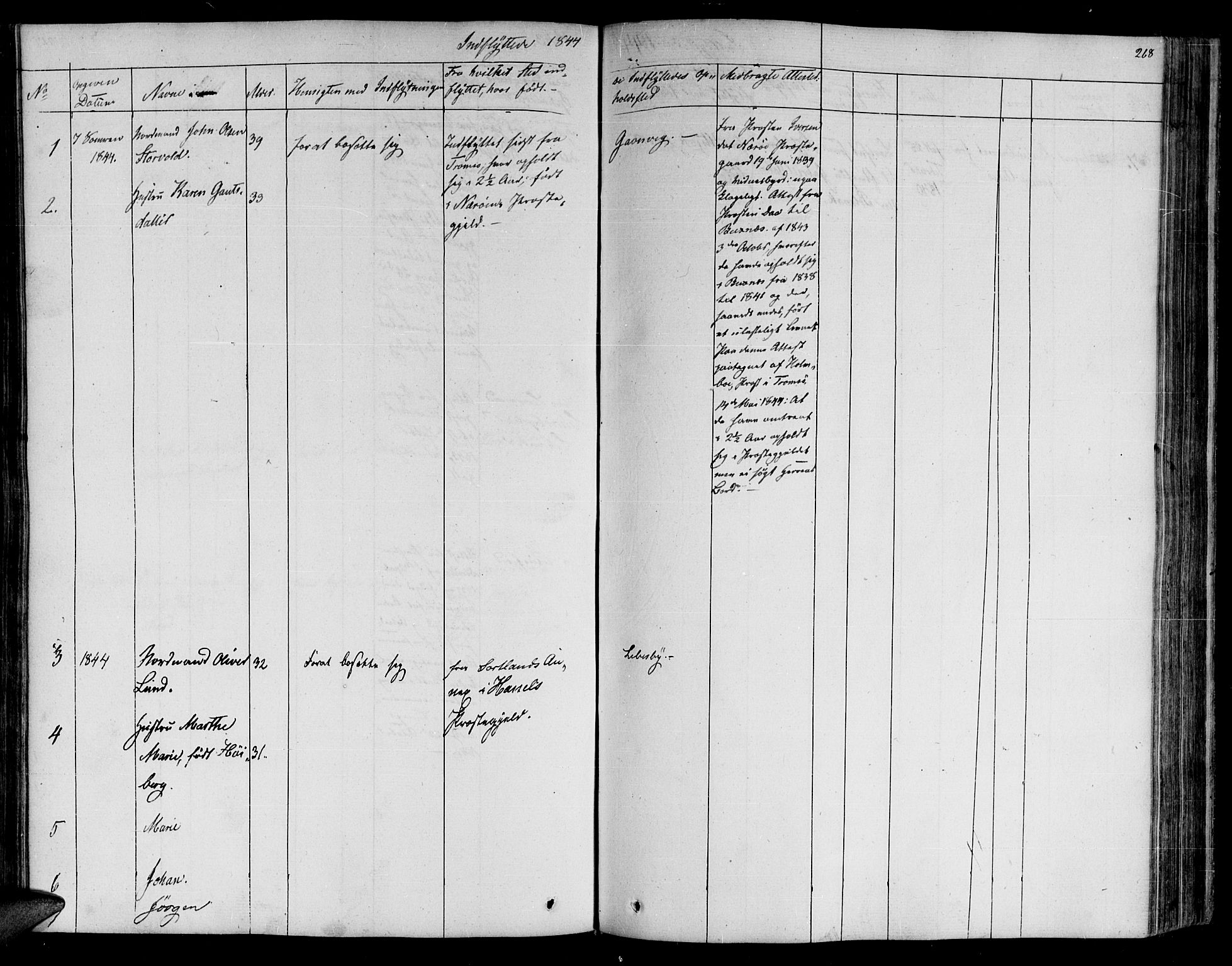 Lebesby sokneprestkontor, SATØ/S-1353/H/Ha/L0003kirke: Parish register (official) no. 3, 1833-1852, p. 268