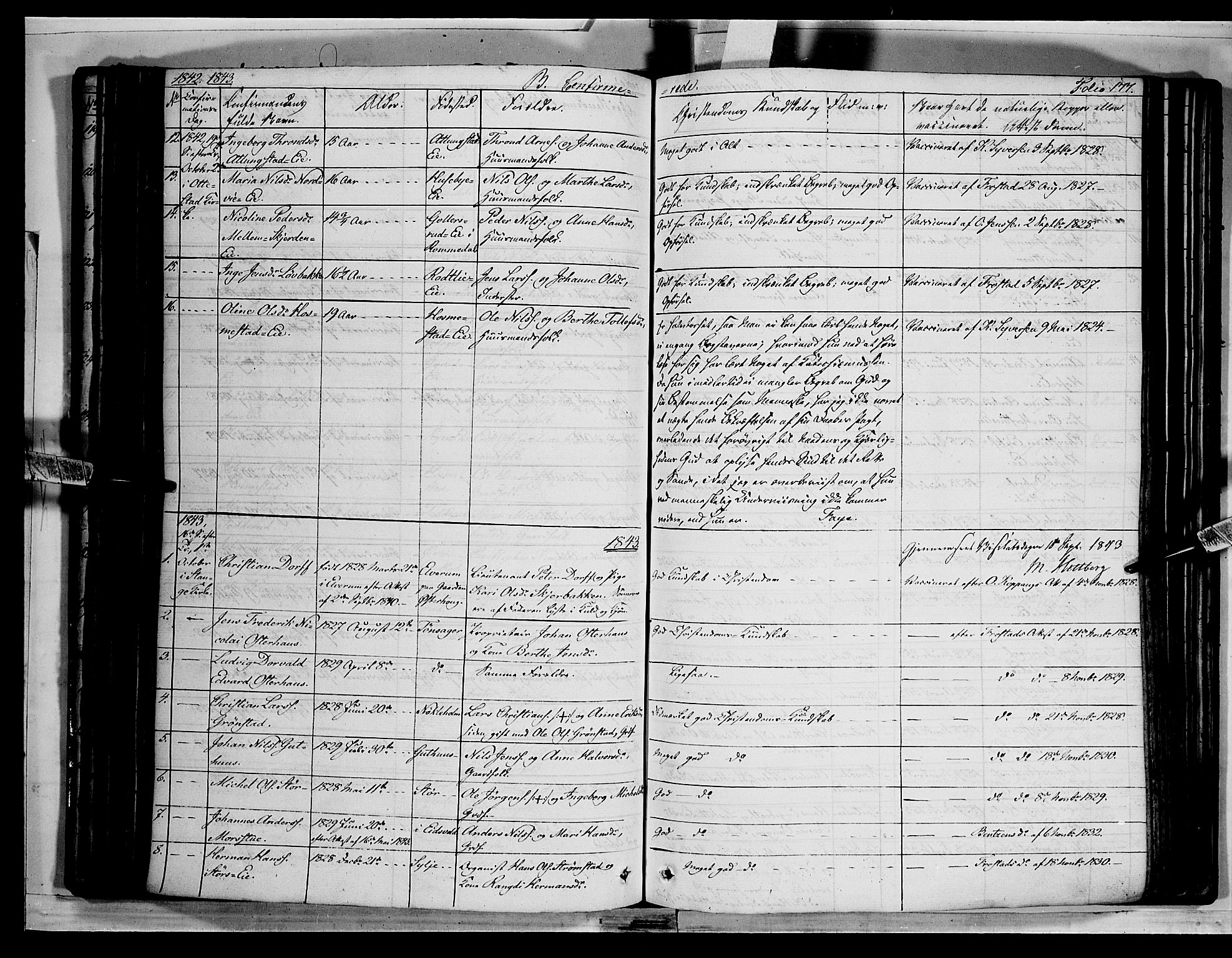 Stange prestekontor, SAH/PREST-002/K/L0010: Parish register (official) no. 10, 1835-1845, p. 177
