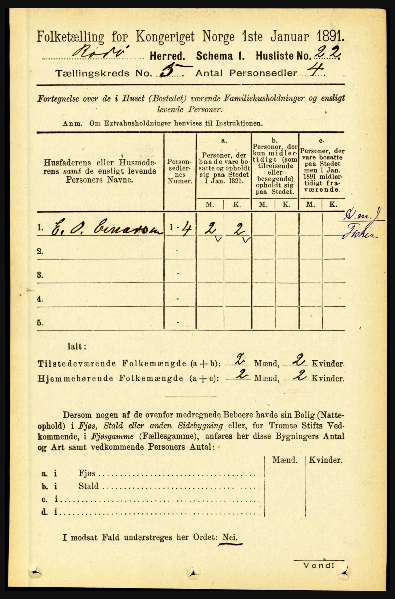 RA, 1891 census for 1836 Rødøy, 1891, p. 2368