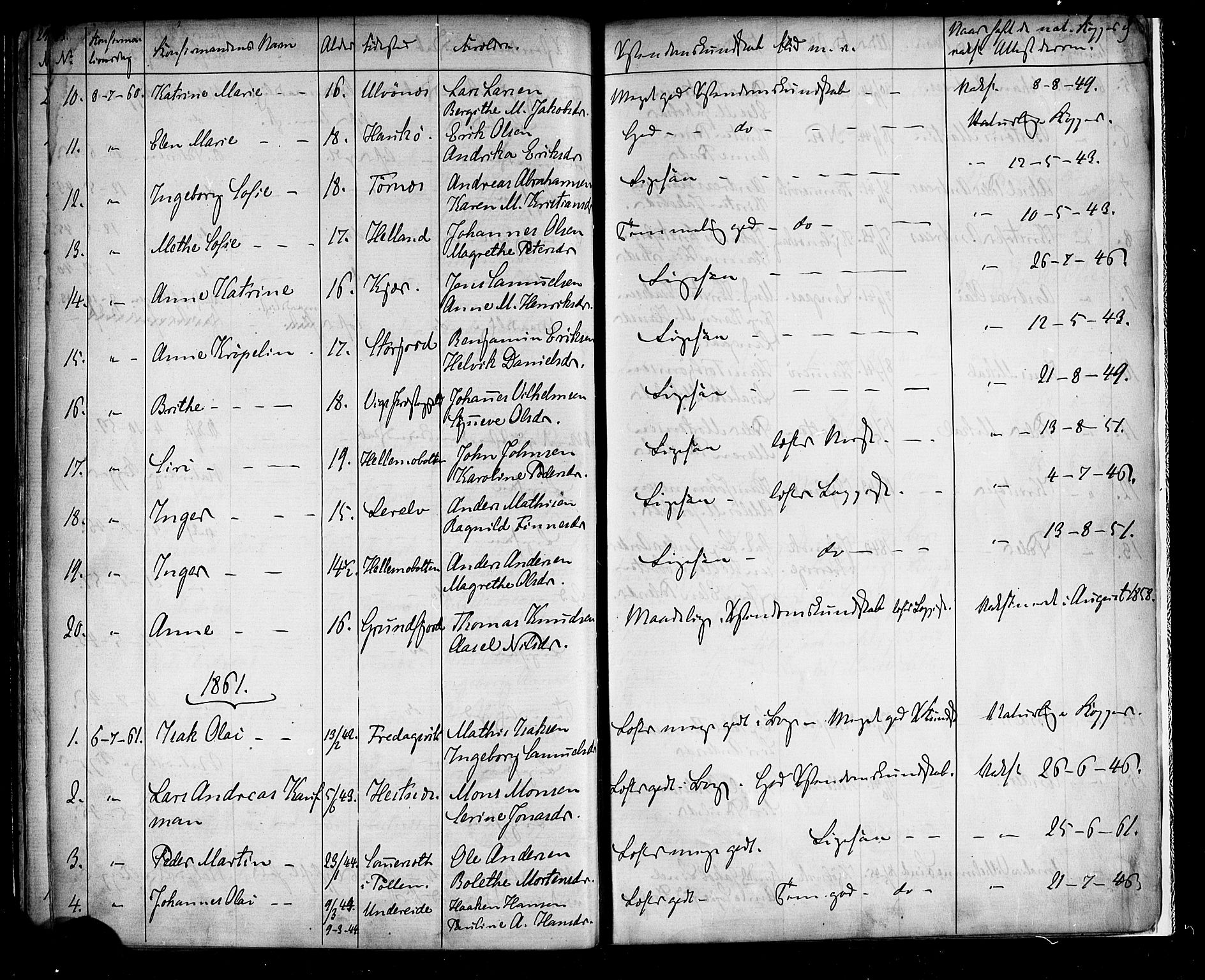 Ministerialprotokoller, klokkerbøker og fødselsregistre - Nordland, AV/SAT-A-1459/861/L0866: Parish register (official) no. 861A01, 1854-1864