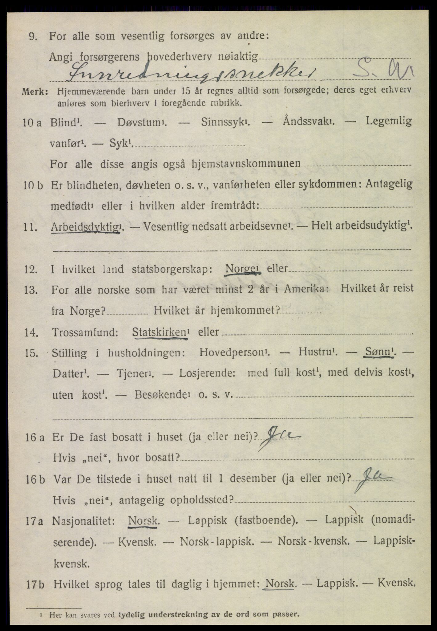 SAT, 1920 census for Gildeskål, 1920, p. 6149