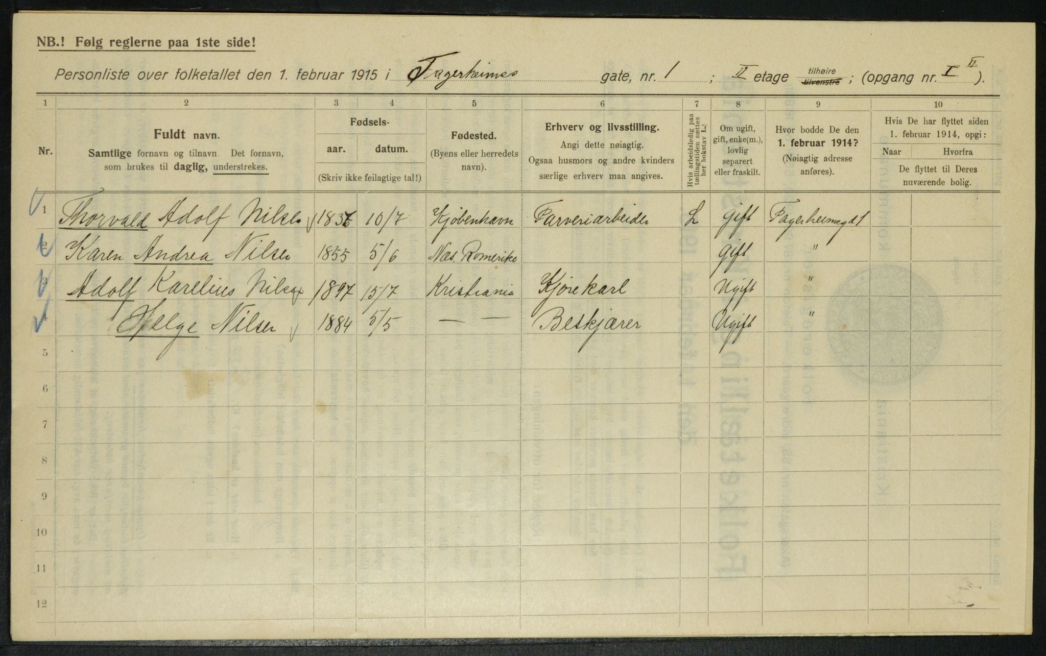 OBA, Municipal Census 1915 for Kristiania, 1915, p. 22652