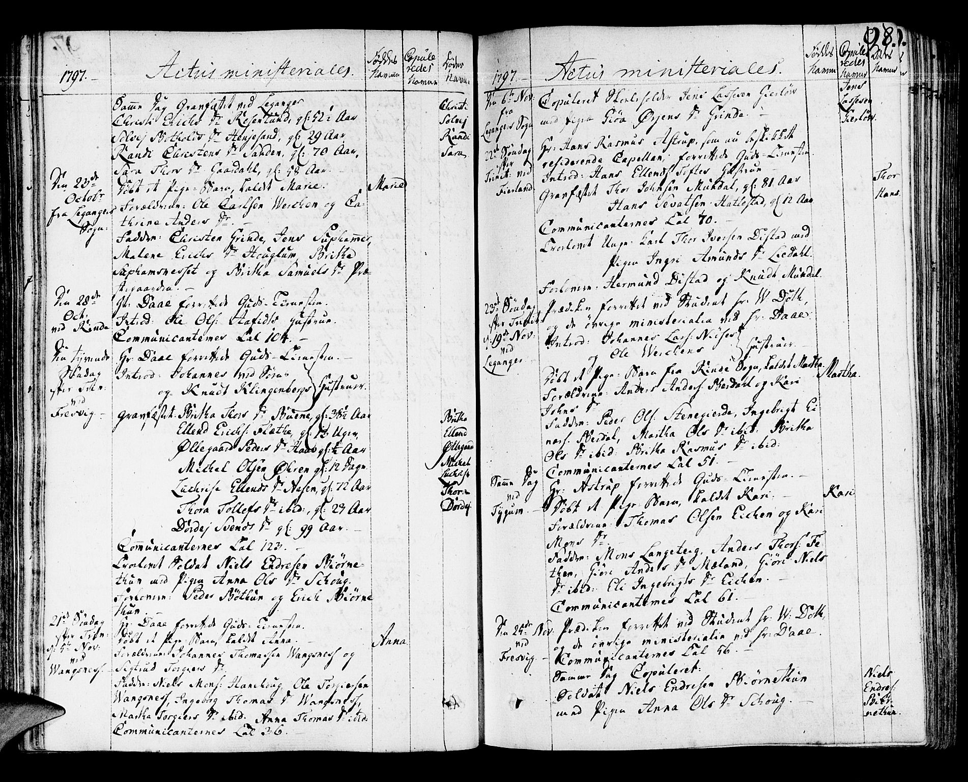 Leikanger sokneprestembete, AV/SAB-A-81001/H/Haa/Haaa/L0005: Parish register (official) no. A 5, 1792-1809, p. 98