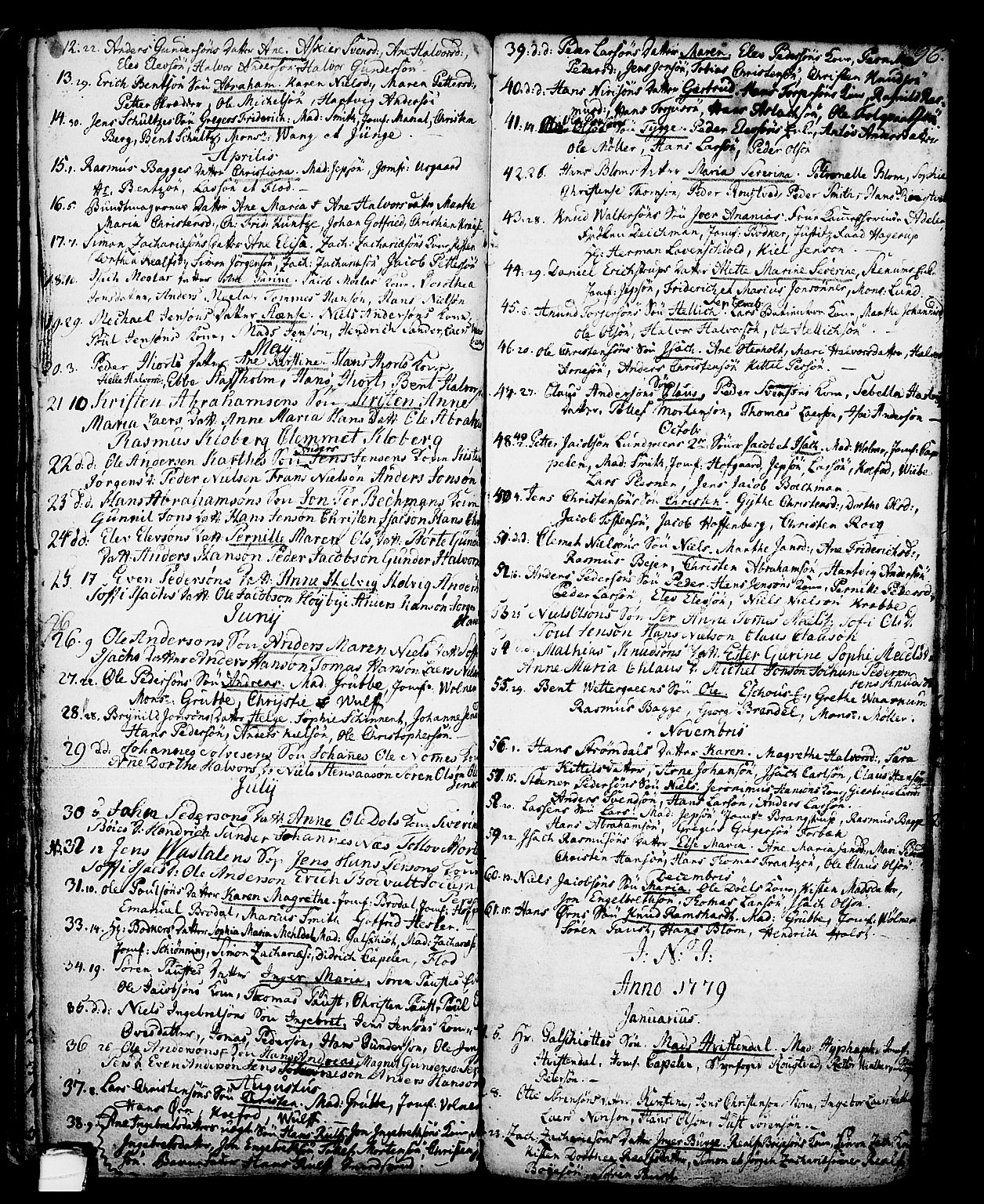 Skien kirkebøker, SAKO/A-302/G/Ga/L0001: Parish register (copy) no. 1, 1756-1791, p. 96