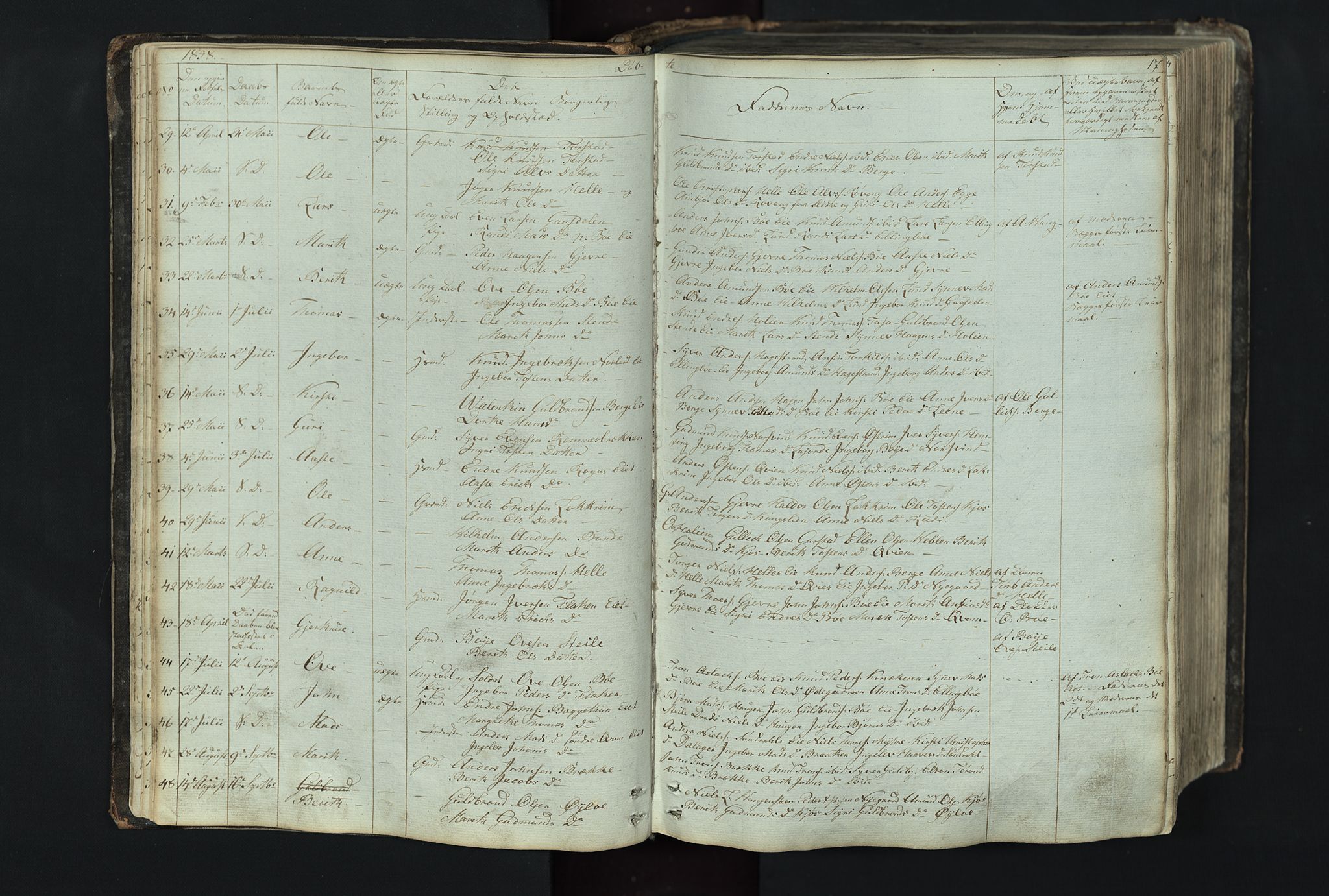 Vang prestekontor, Valdres, AV/SAH-PREST-140/H/Hb/L0004: Parish register (copy) no. 4, 1835-1892, p. 17