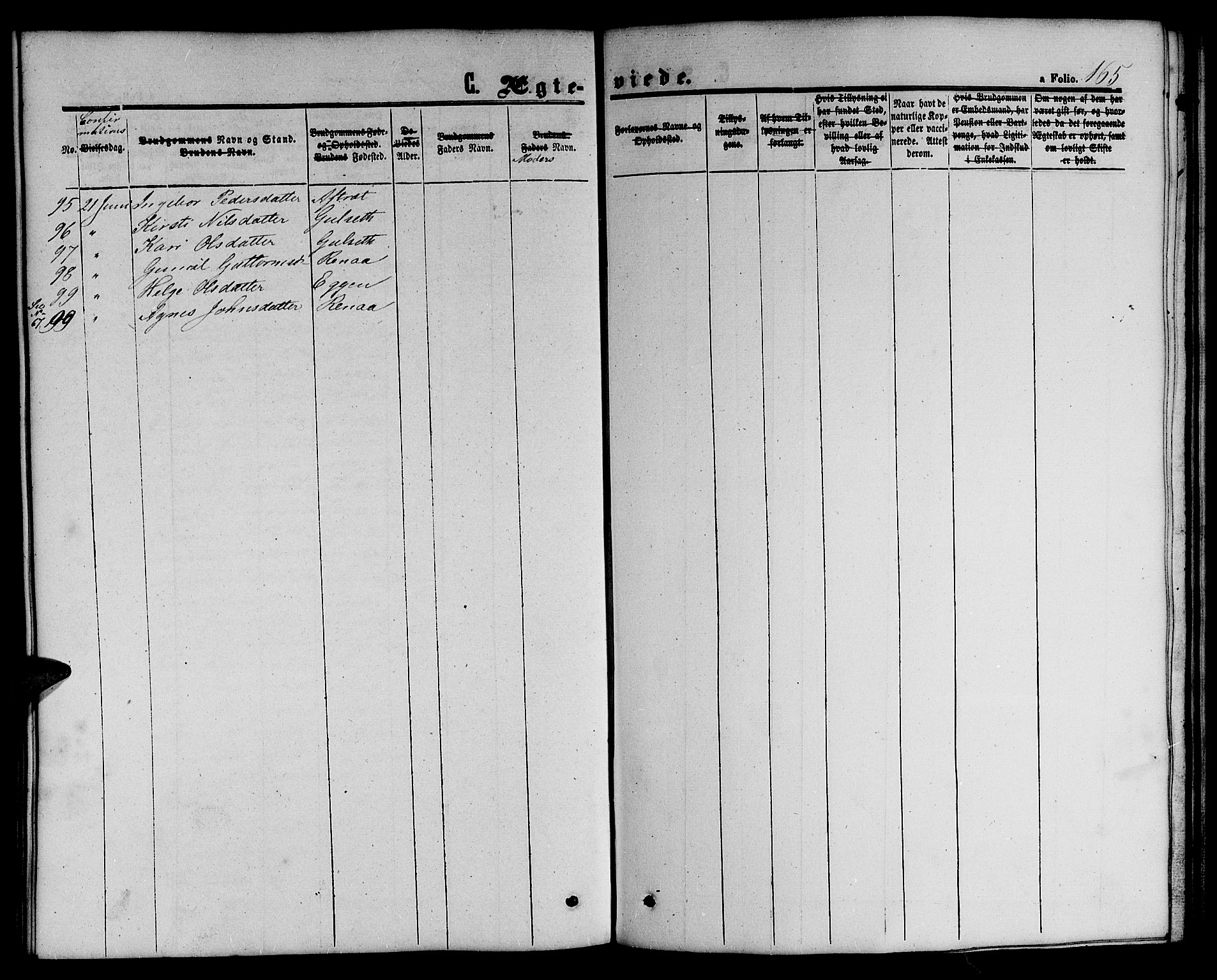 Ministerialprotokoller, klokkerbøker og fødselsregistre - Sør-Trøndelag, AV/SAT-A-1456/695/L1155: Parish register (copy) no. 695C06, 1859-1868, p. 165