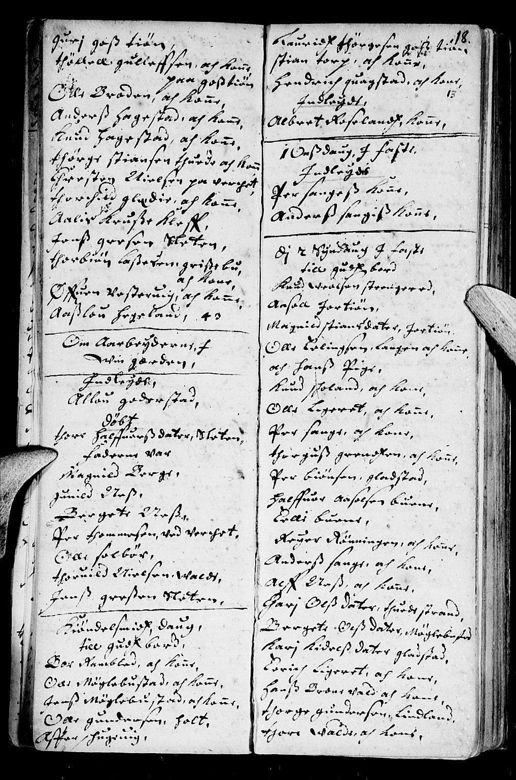 Holt sokneprestkontor, AV/SAK-1111-0021/F/Fb/L0001: Parish register (copy) no. B 1, 1699-1705, p. 18