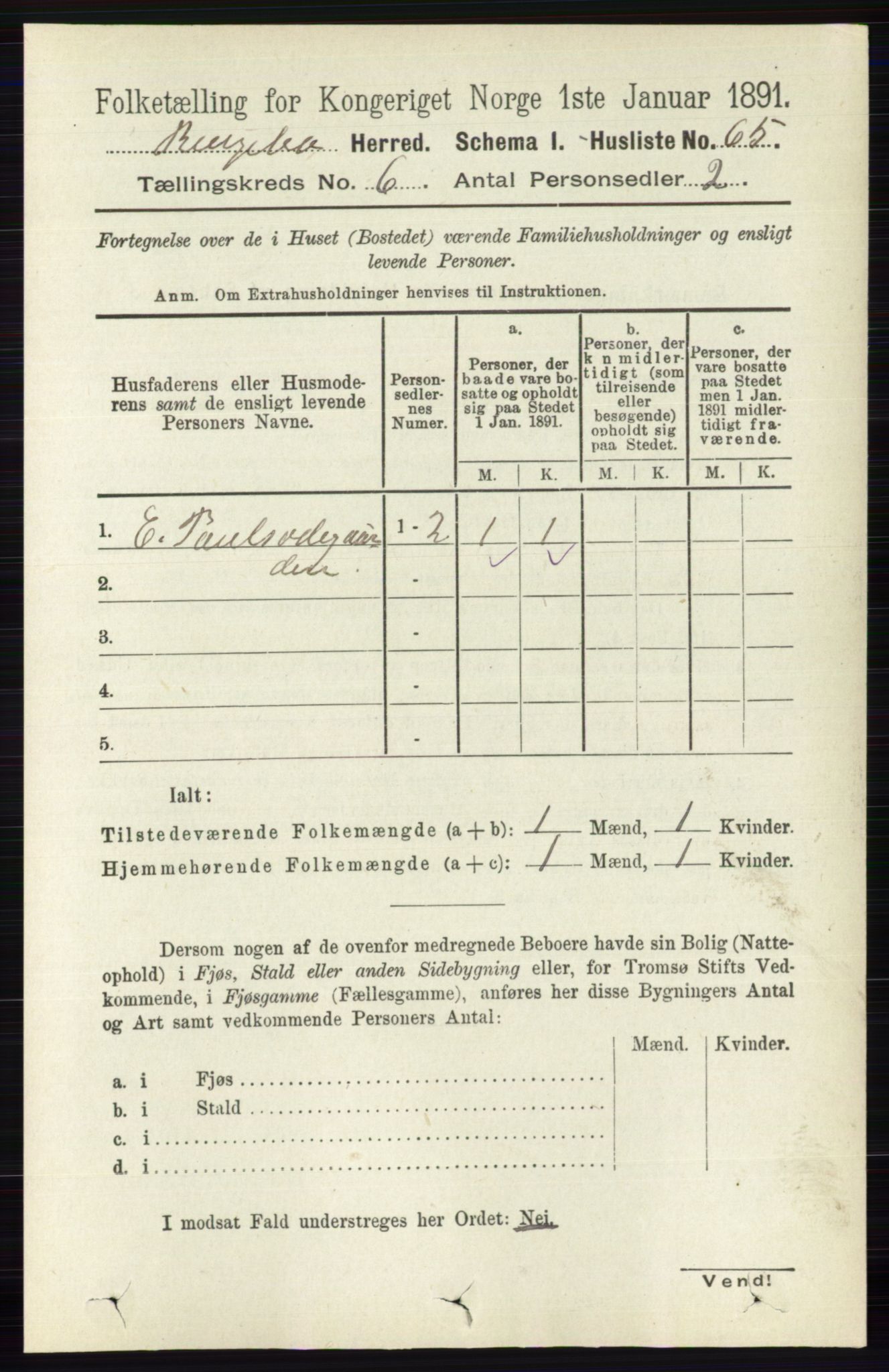 RA, 1891 census for 0520 Ringebu, 1891, p. 2428