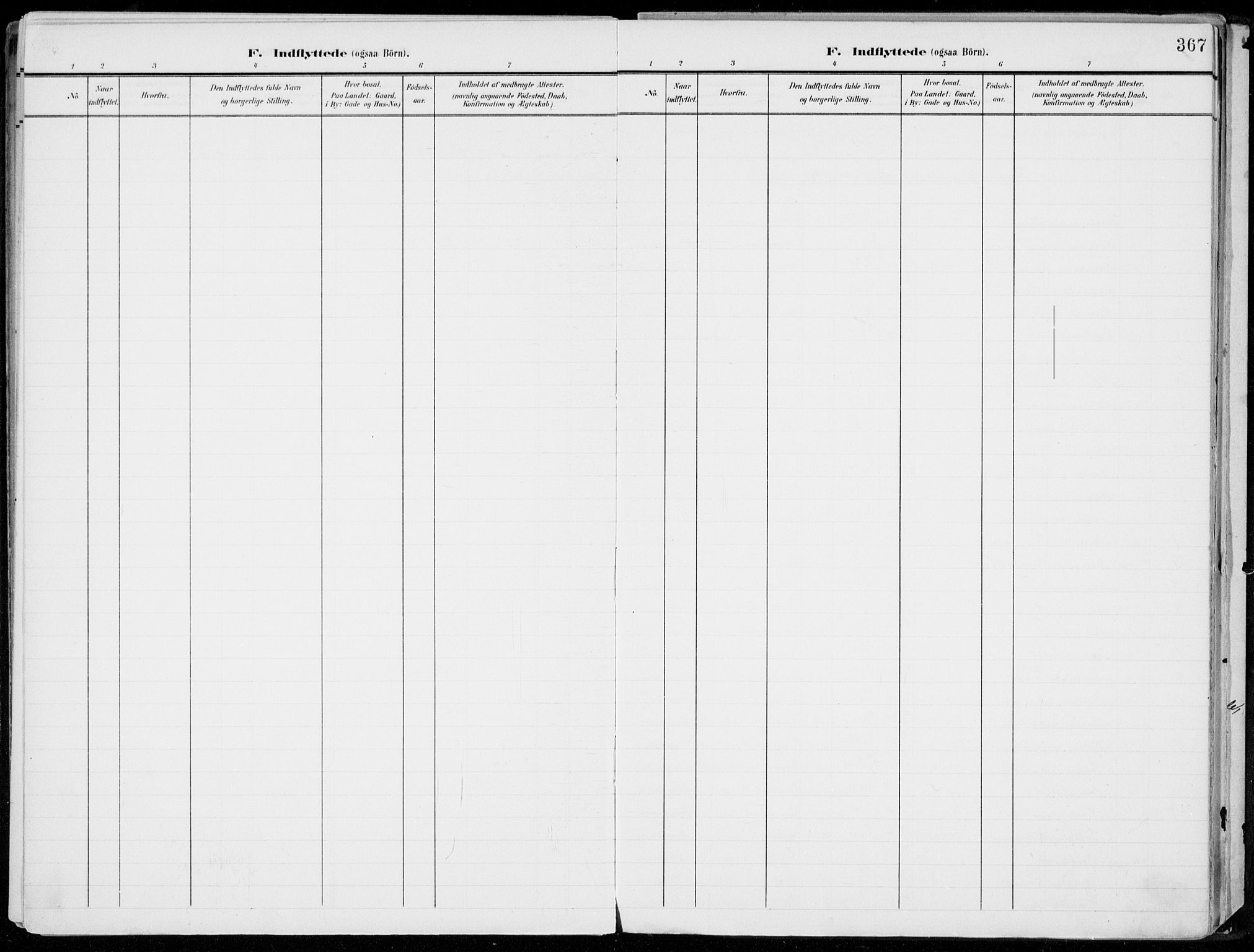 Lillehammer prestekontor, SAH/PREST-088/H/Ha/Haa/L0001: Parish register (official) no. 1, 1901-1916, p. 367