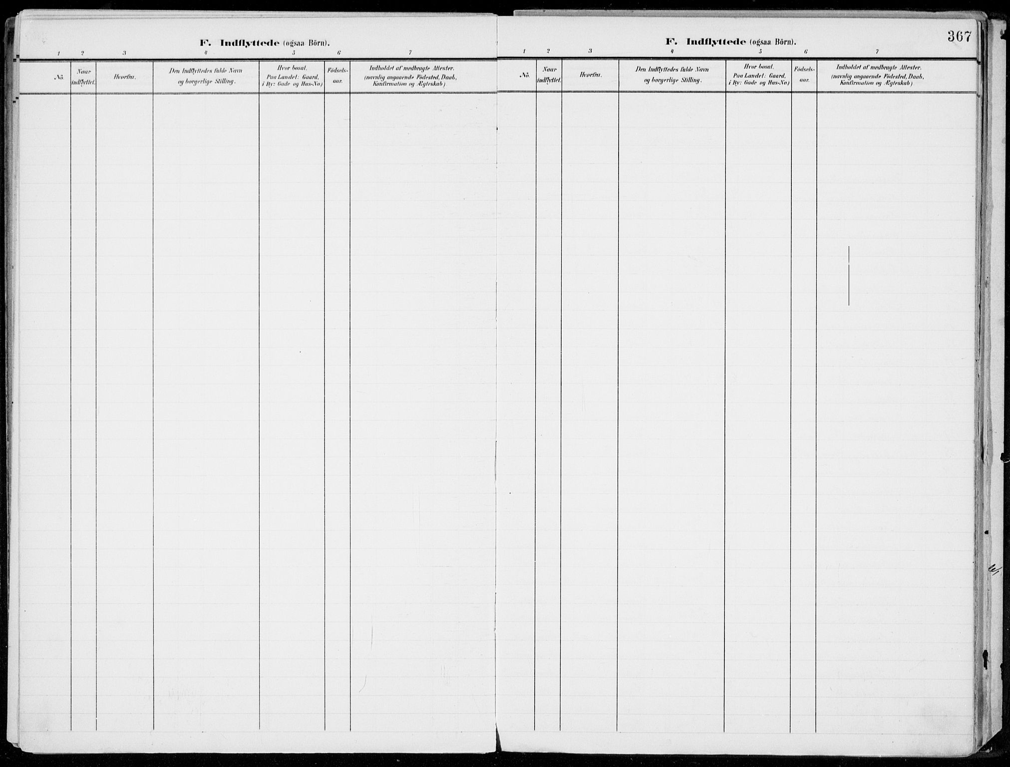 Lillehammer prestekontor, AV/SAH-PREST-088/H/Ha/Haa/L0001: Parish register (official) no. 1, 1901-1916, p. 367